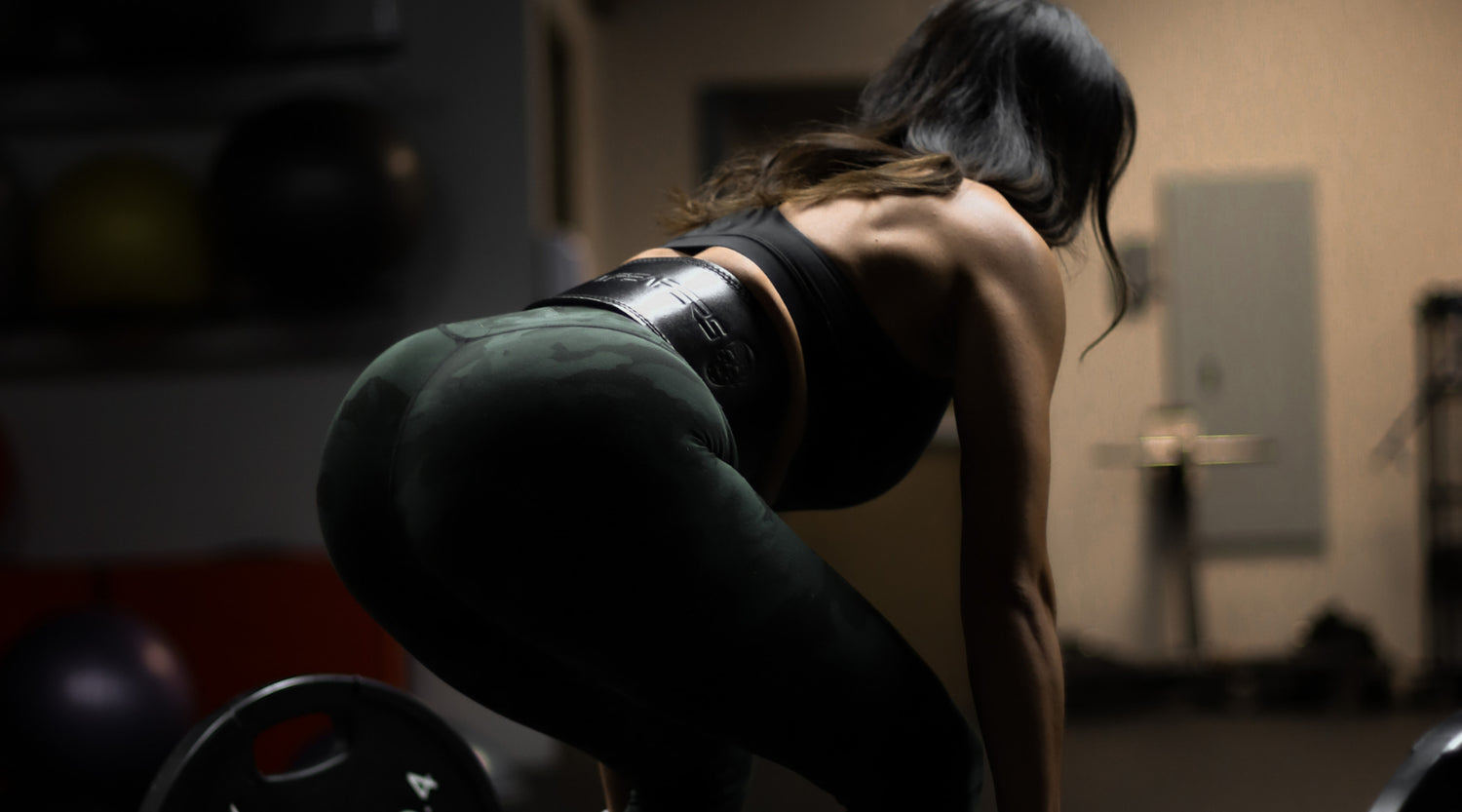using weight lifting belt 