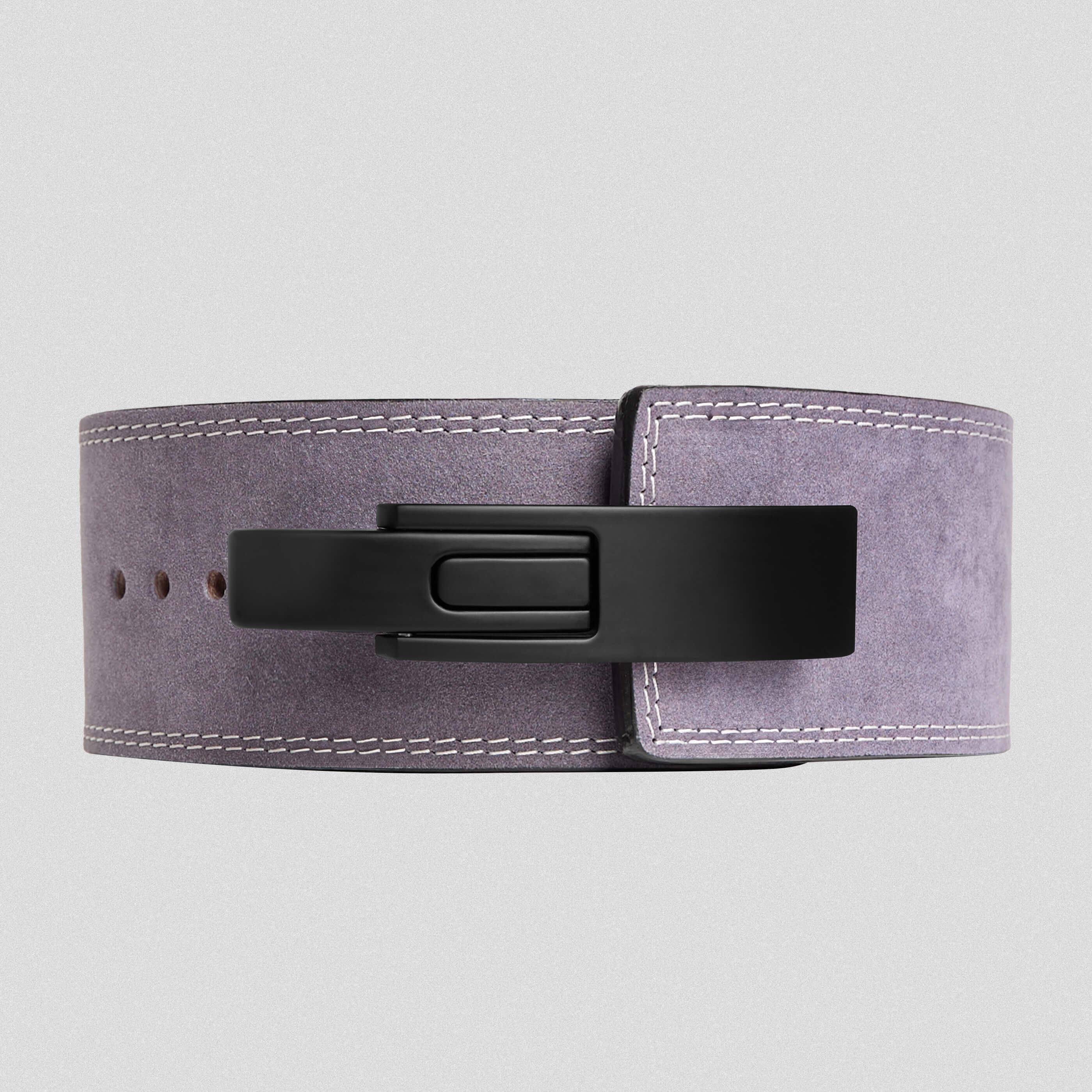 10mm lever belt lilac front with buckle
