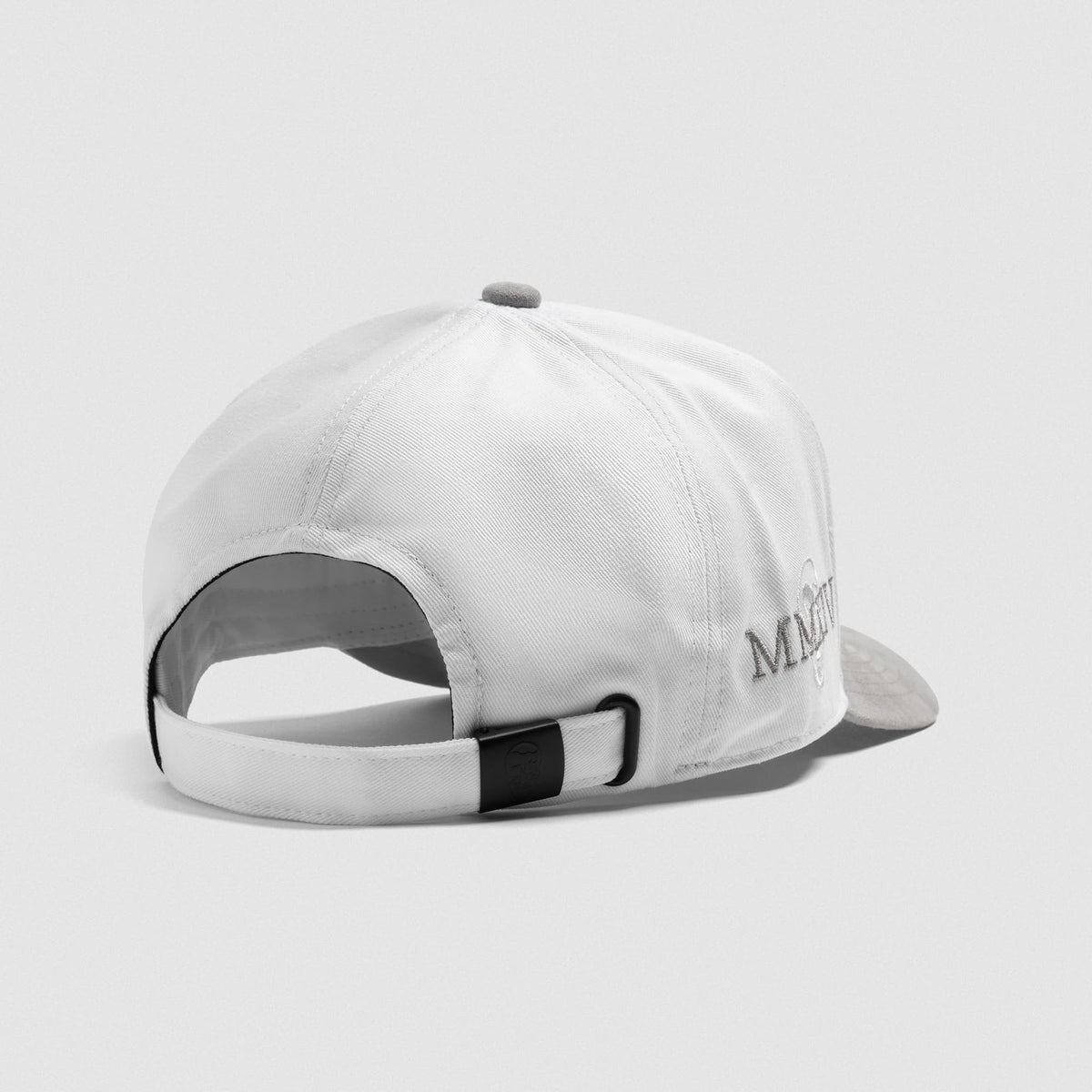 5-Panel Initial Suede Hat - White/Gray