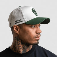 5-Panel Skull Hat - White/Green