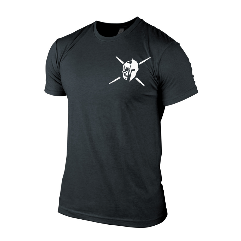 7.62 machine tee front charcoal