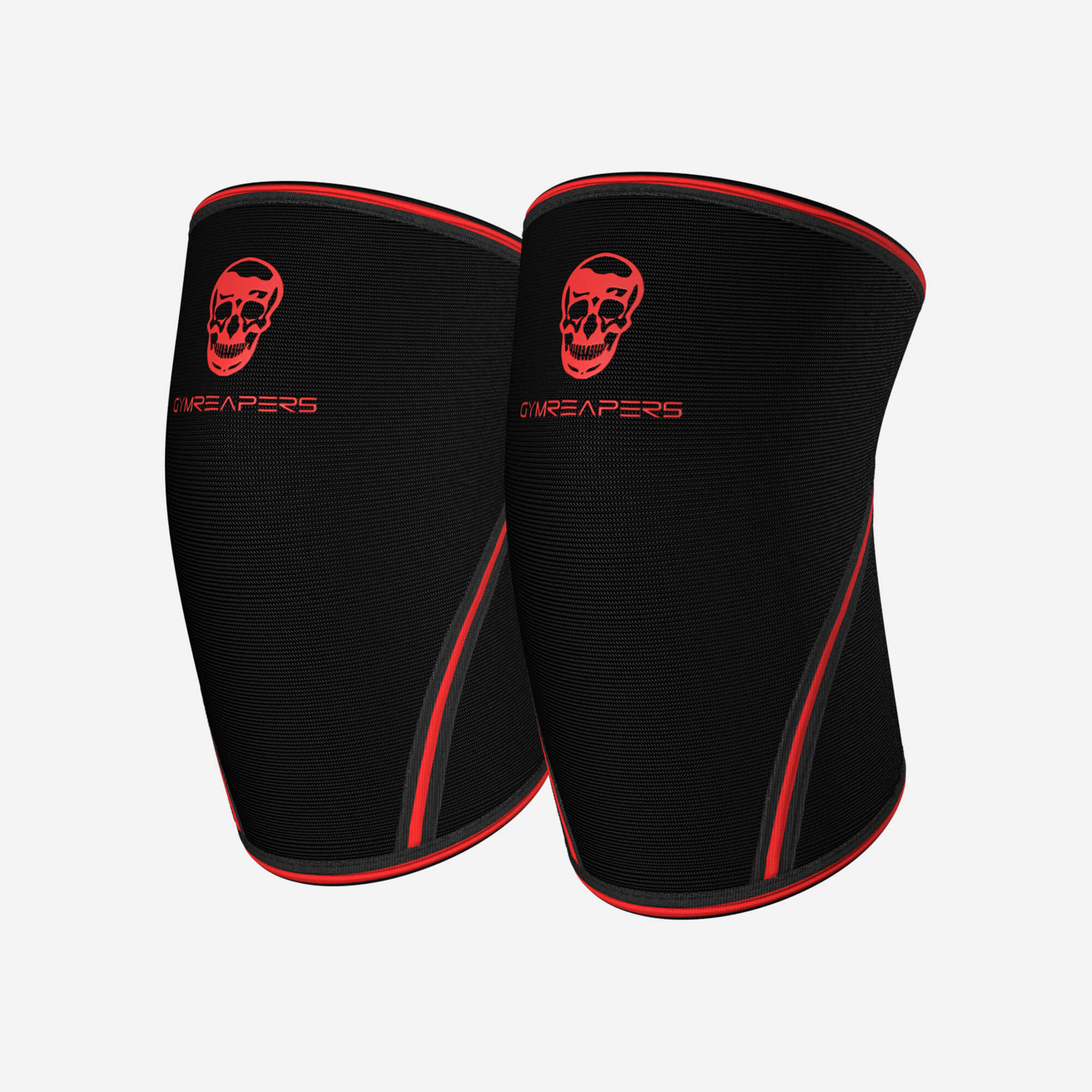 7mm knee sleeves black red