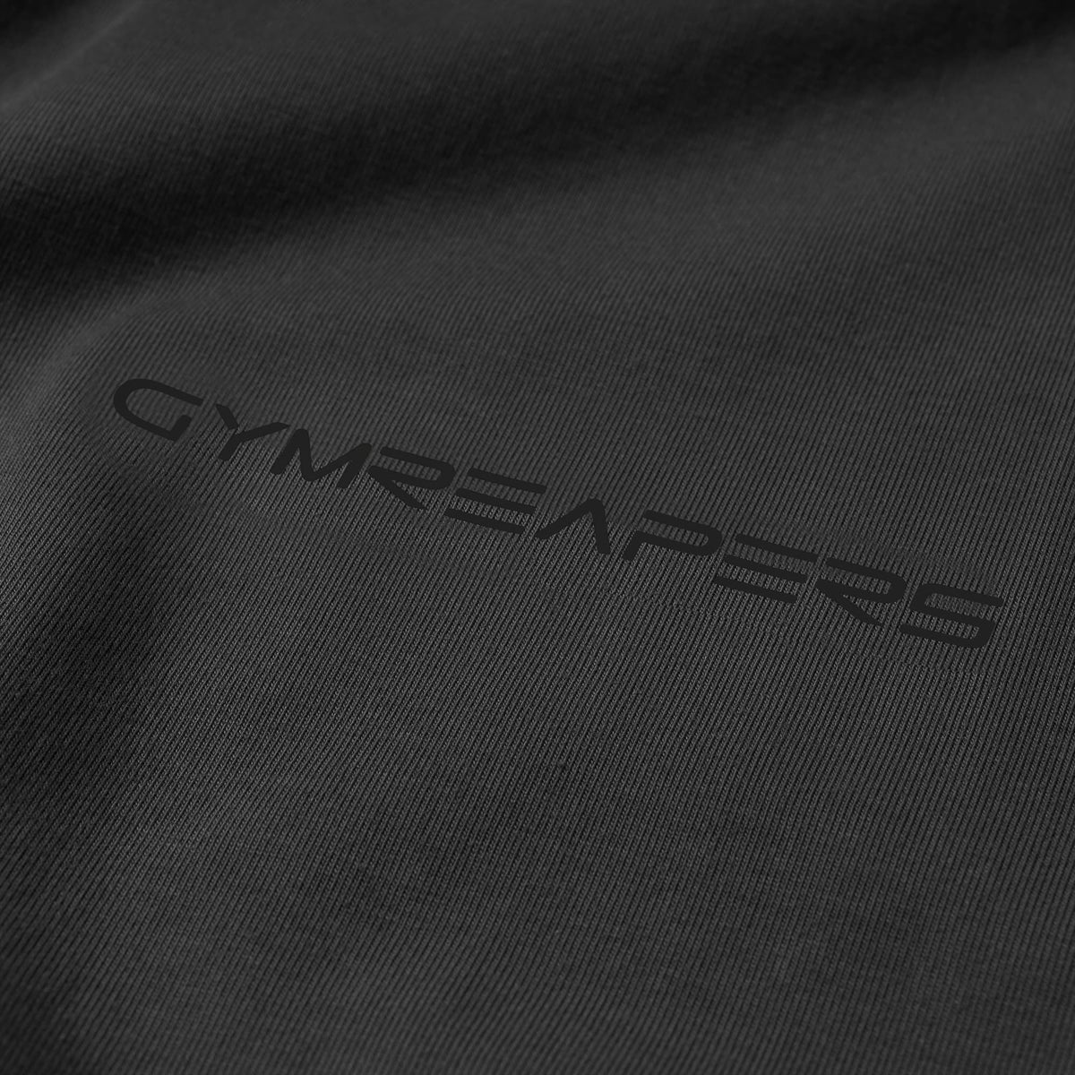 Axis Cap Sleeve Tank - Black/Black tonal Gymreapers front logo detail