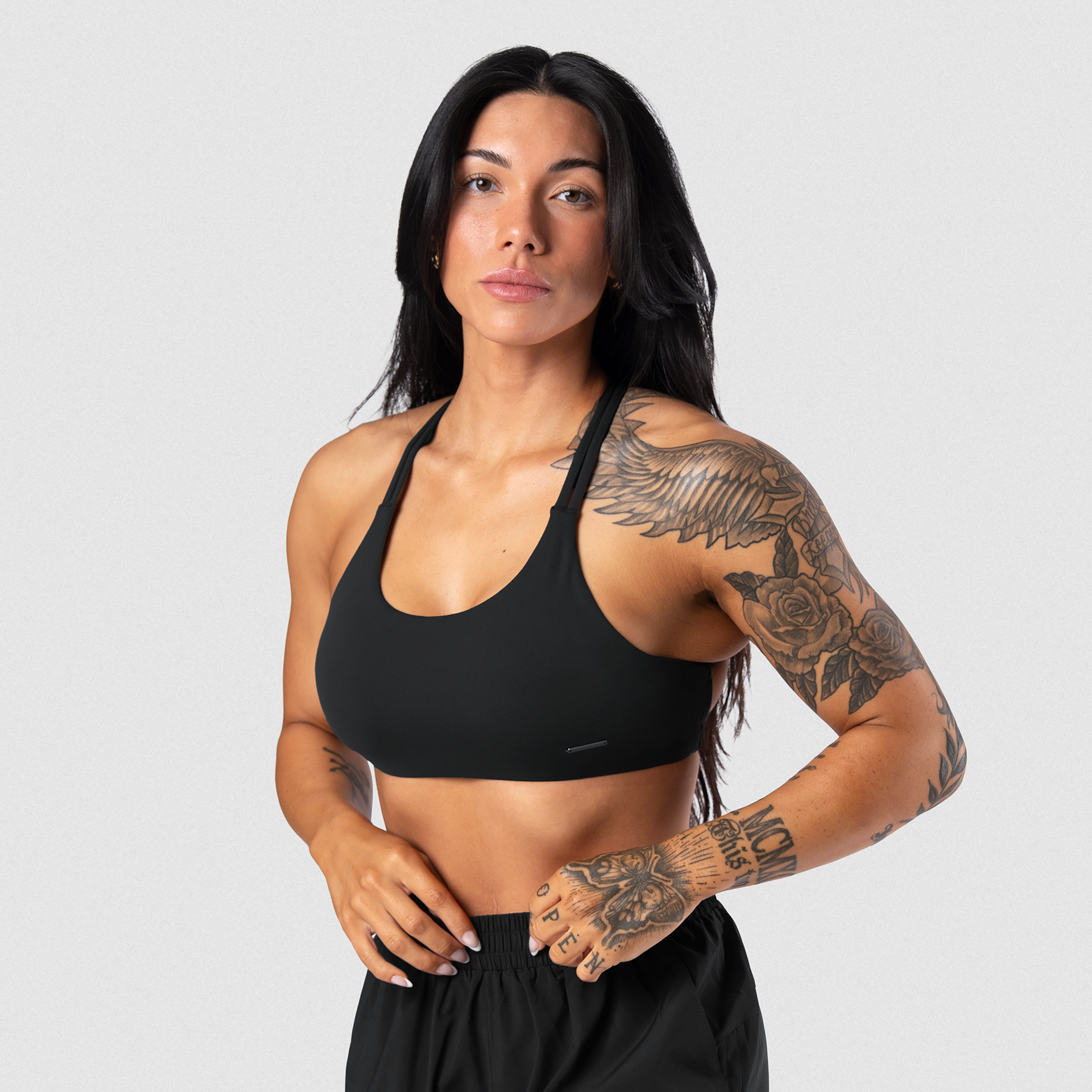 Axis Open Back Bra - Black