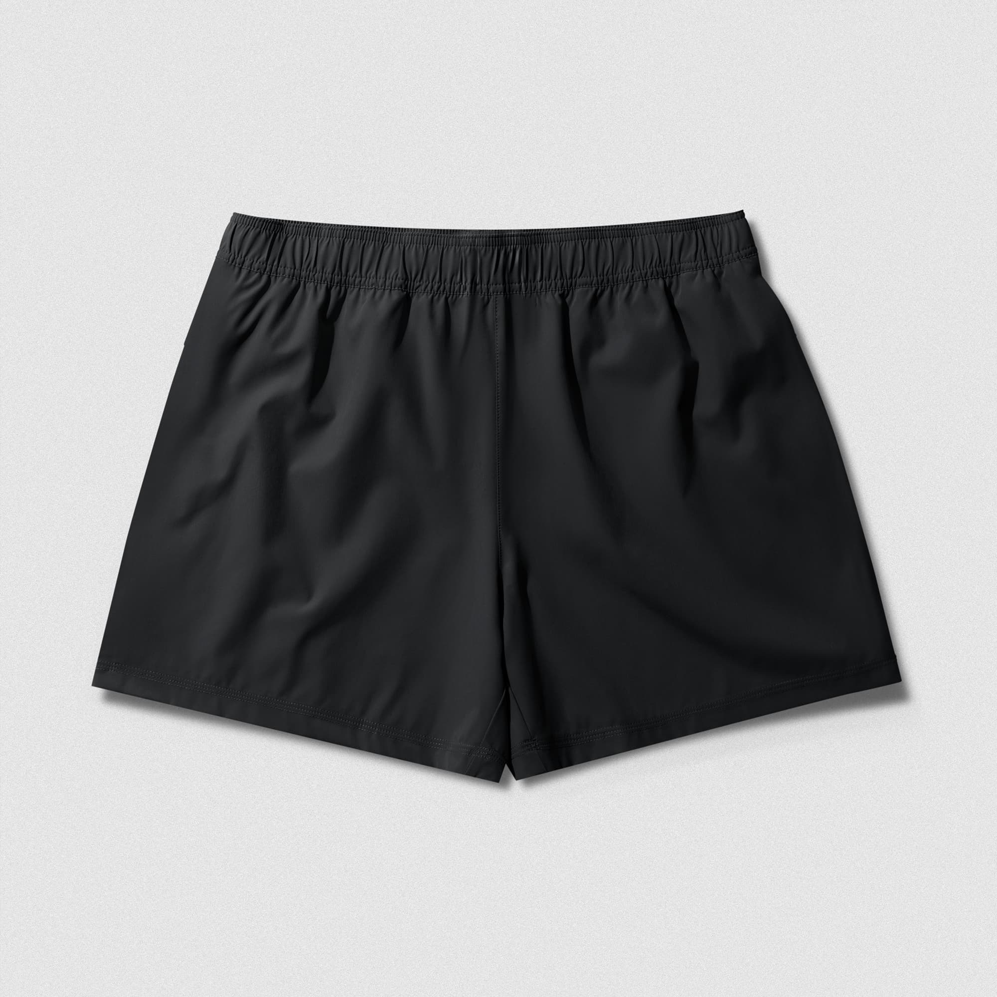 Back view of Men's Conquer 5 Inch Shorts - Black