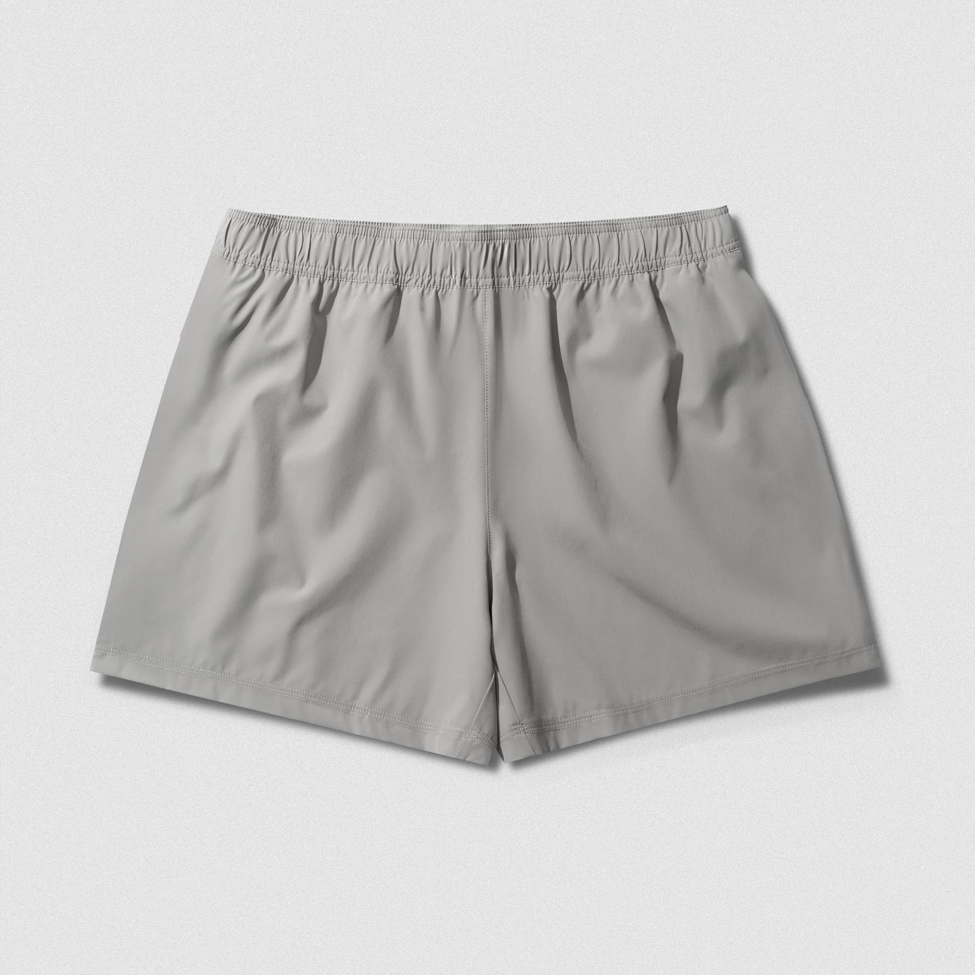 Back view of Men's Conquer 5 Inch Shorts - Gray