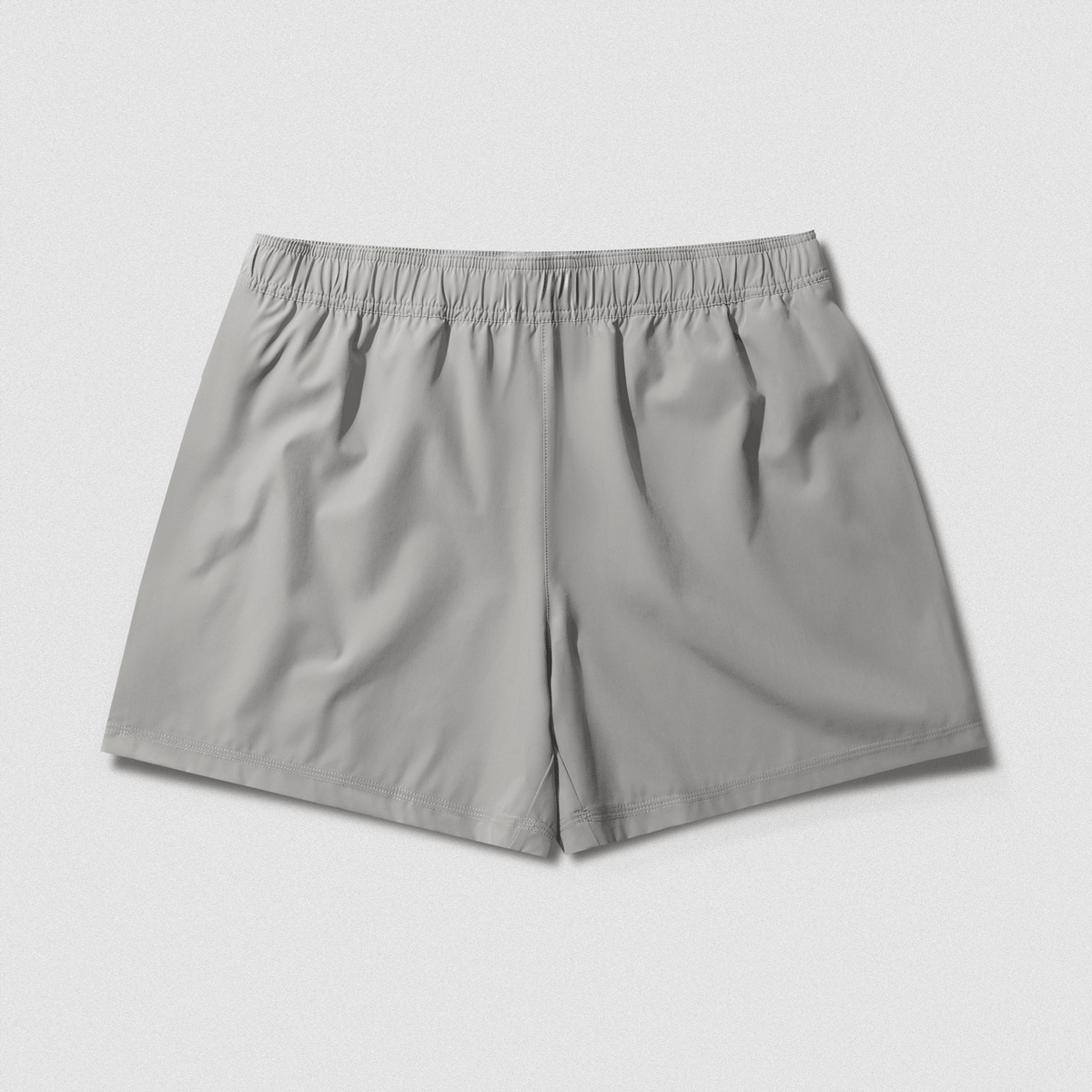Back view of Men's Conquer 5 Inch Shorts - Gray