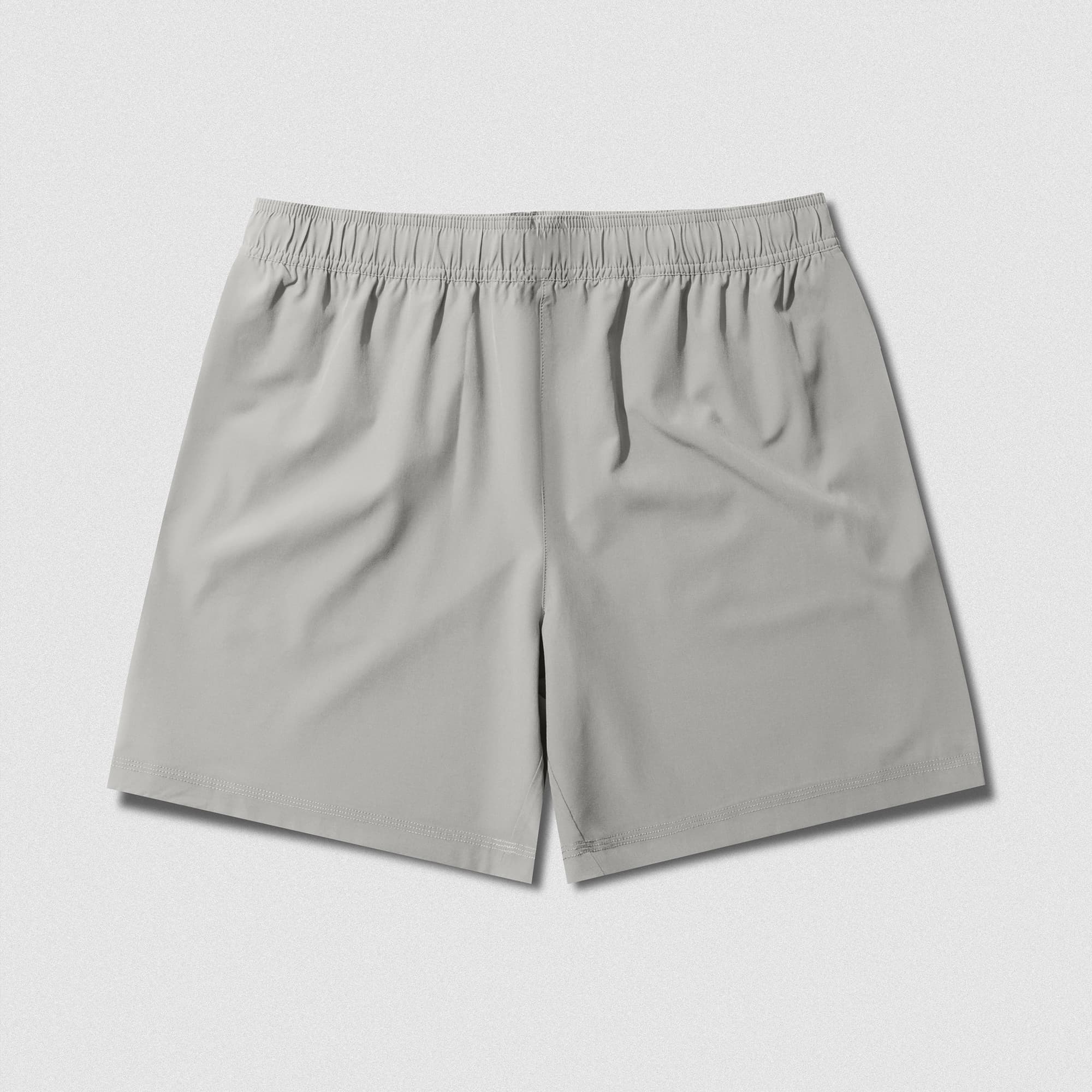 Back view of Men's Conquer 7 Inch Shorts - Gray