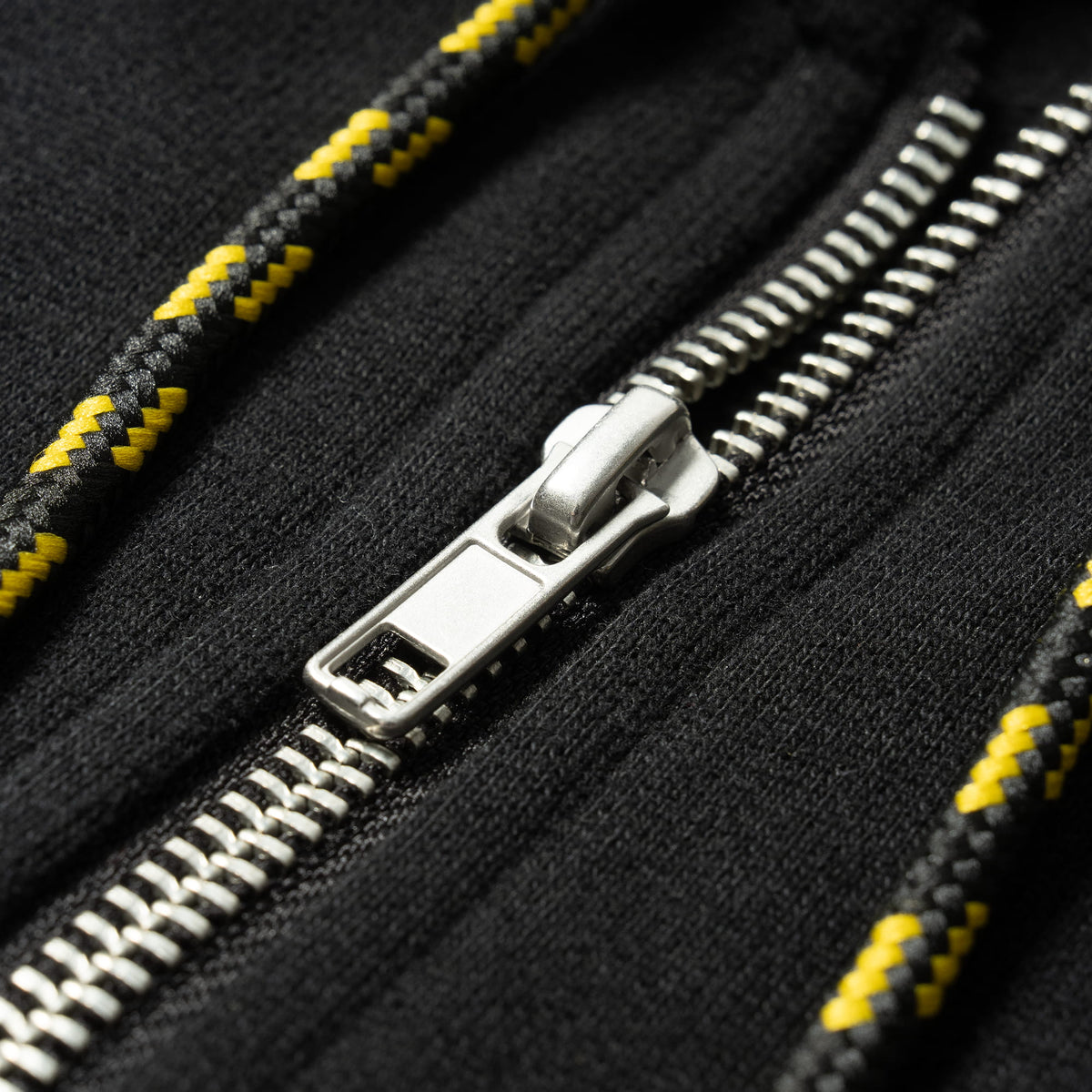 Champions Gold Zip-Up Hoodie | zipper close up and detailing