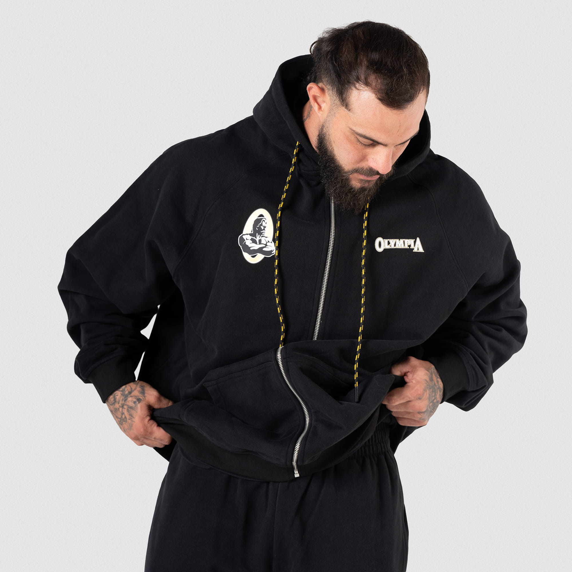 Champions Gold Zip-Up Hoodie | Gymreapers x Olympia