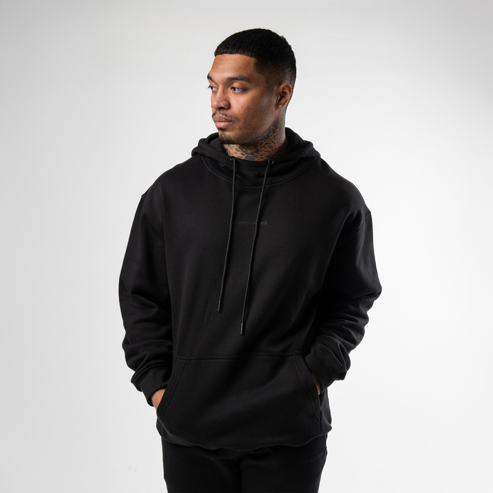 Gymreapers Axis Mockneck Hoodie - Black
