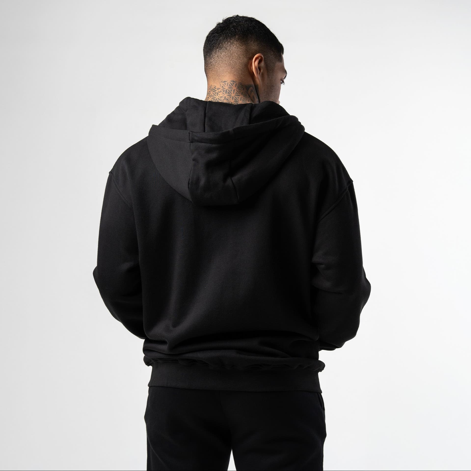 Gymreapers Axis Zip-Up Hoodie - Black/White