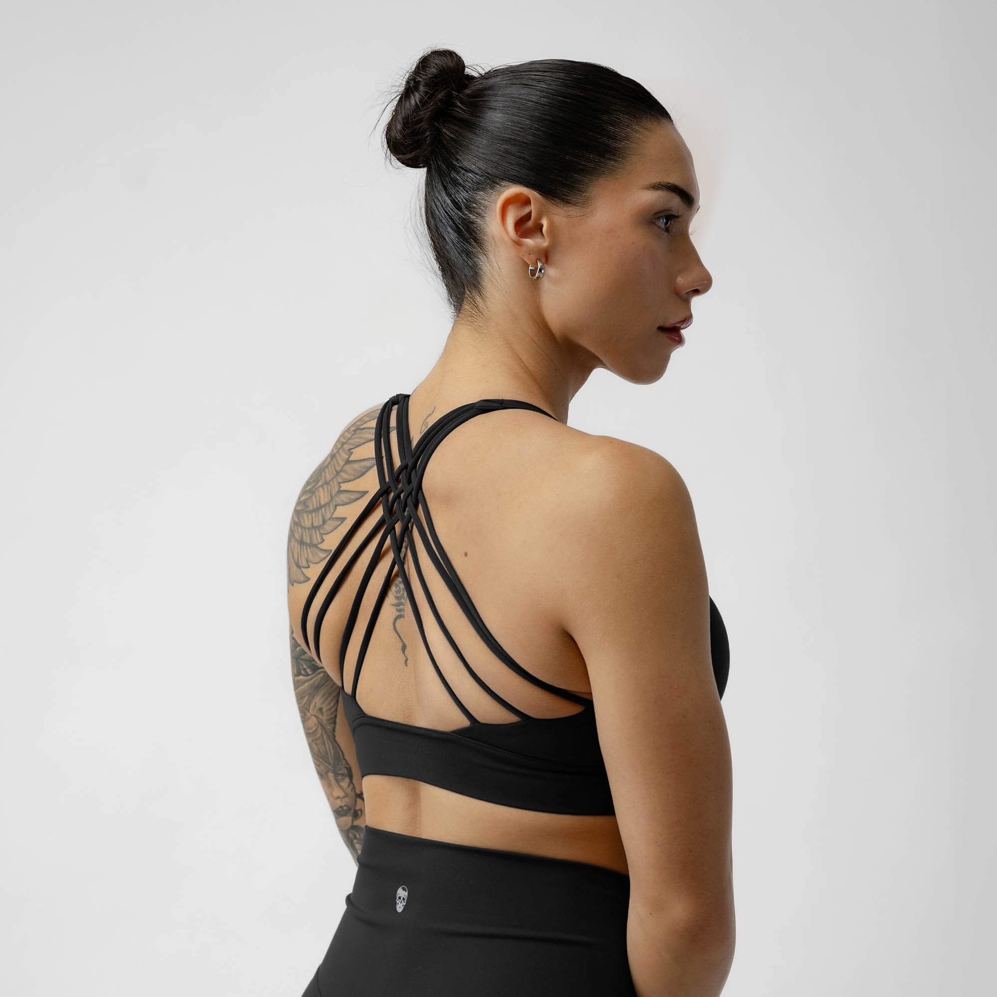 black combat bra back