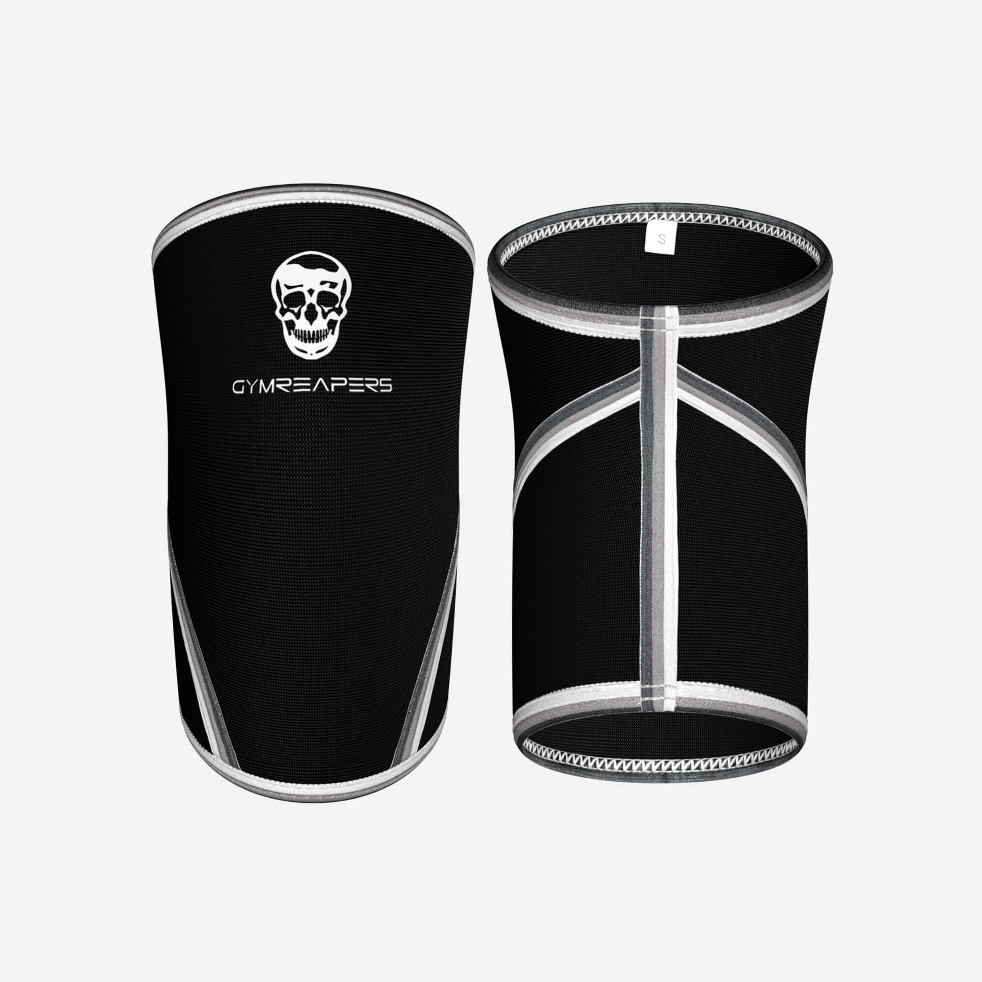 7mm knee sleeves black front back