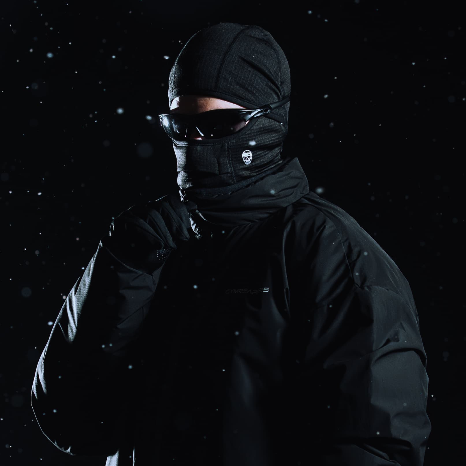 Lifestyle shot of athlete wearing the Stryda™ Balaclava full face covered
