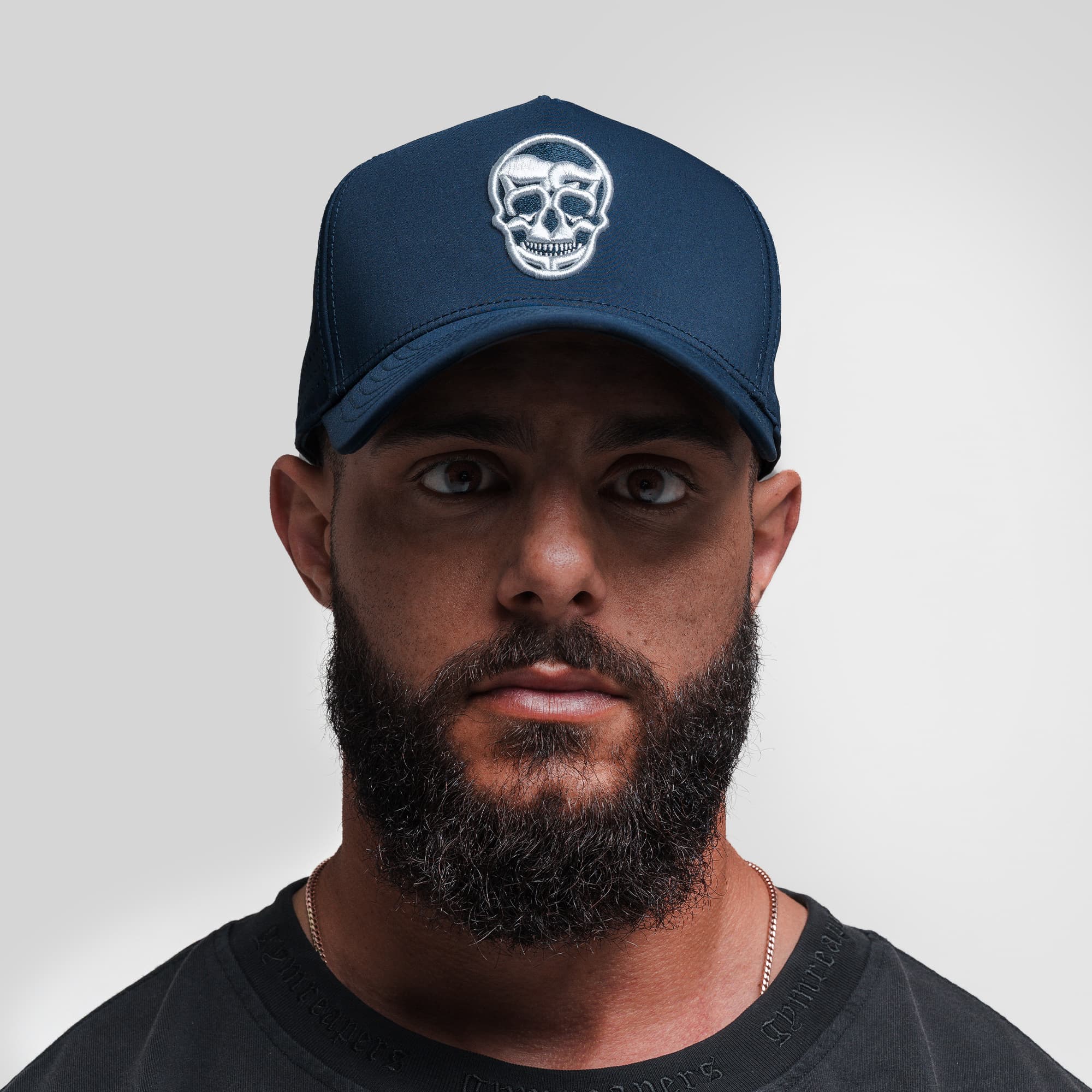 Hybrid Performance 5-Panel Hat - Navy/White