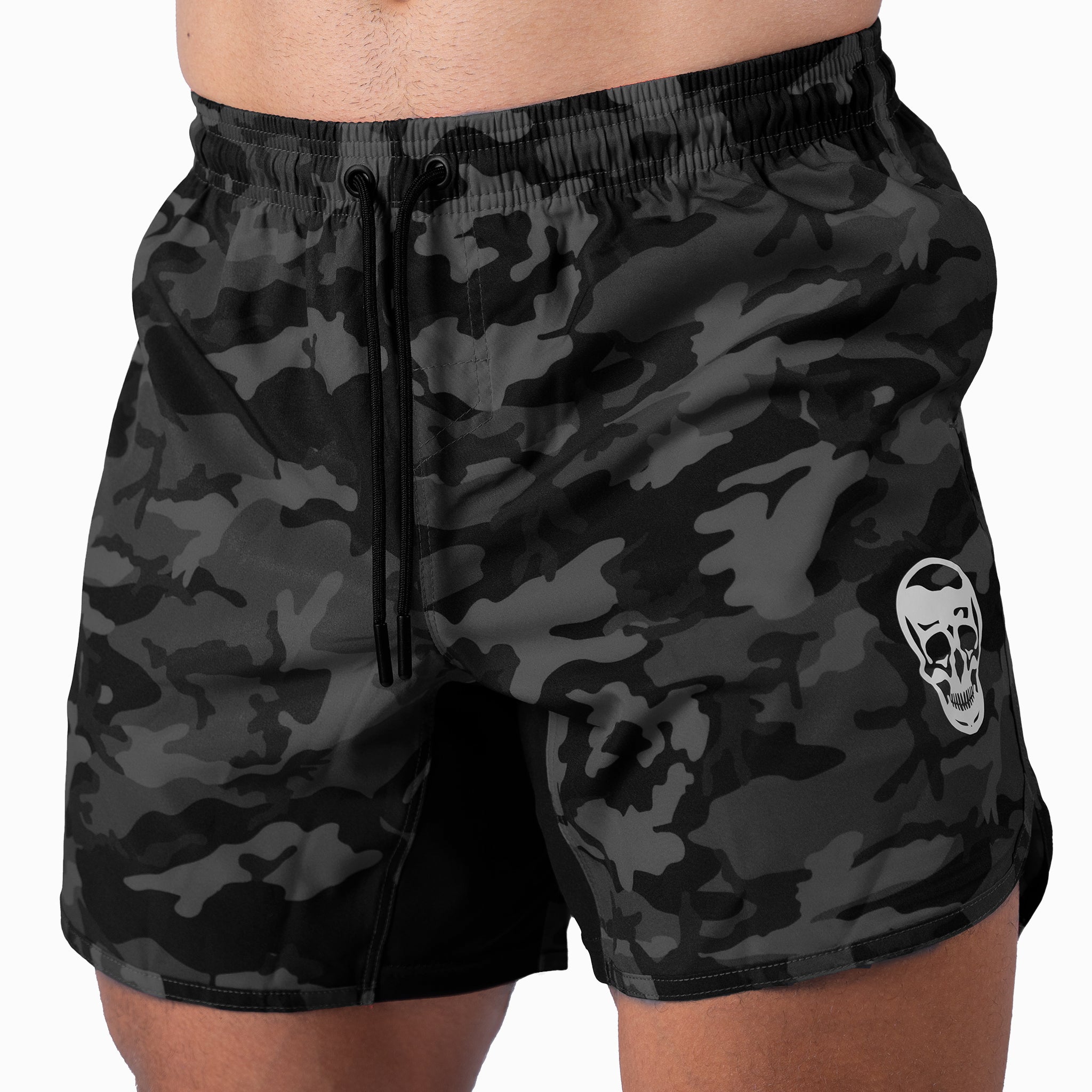 gr training shorts midnight camo cropped front