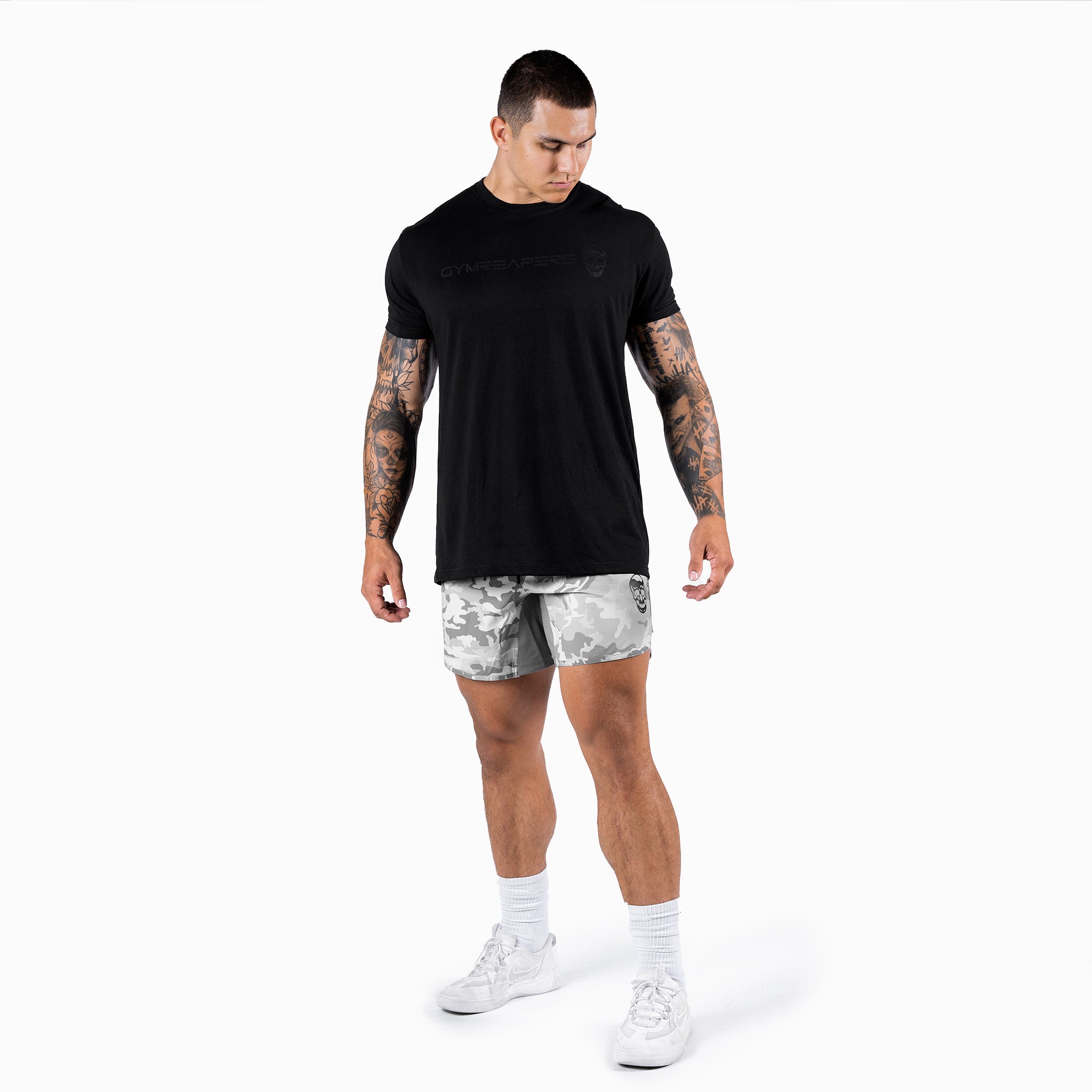 gr training shorts white camo full shot