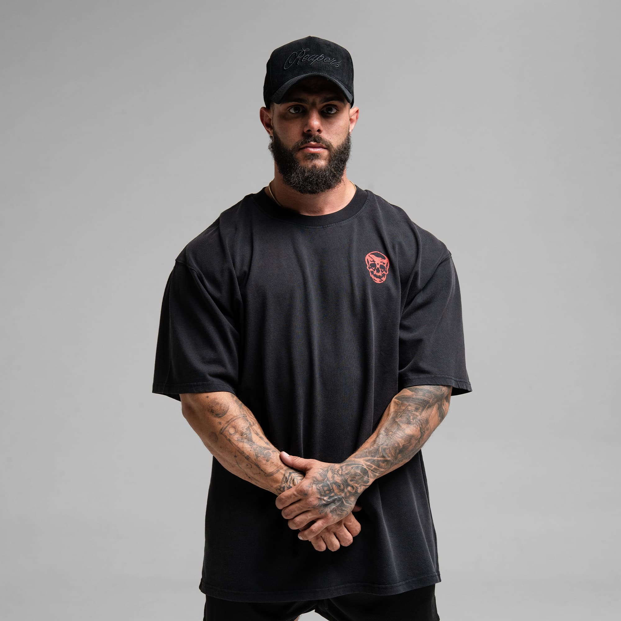 Athlete wearing the Takeover Club Tee half body shot front side