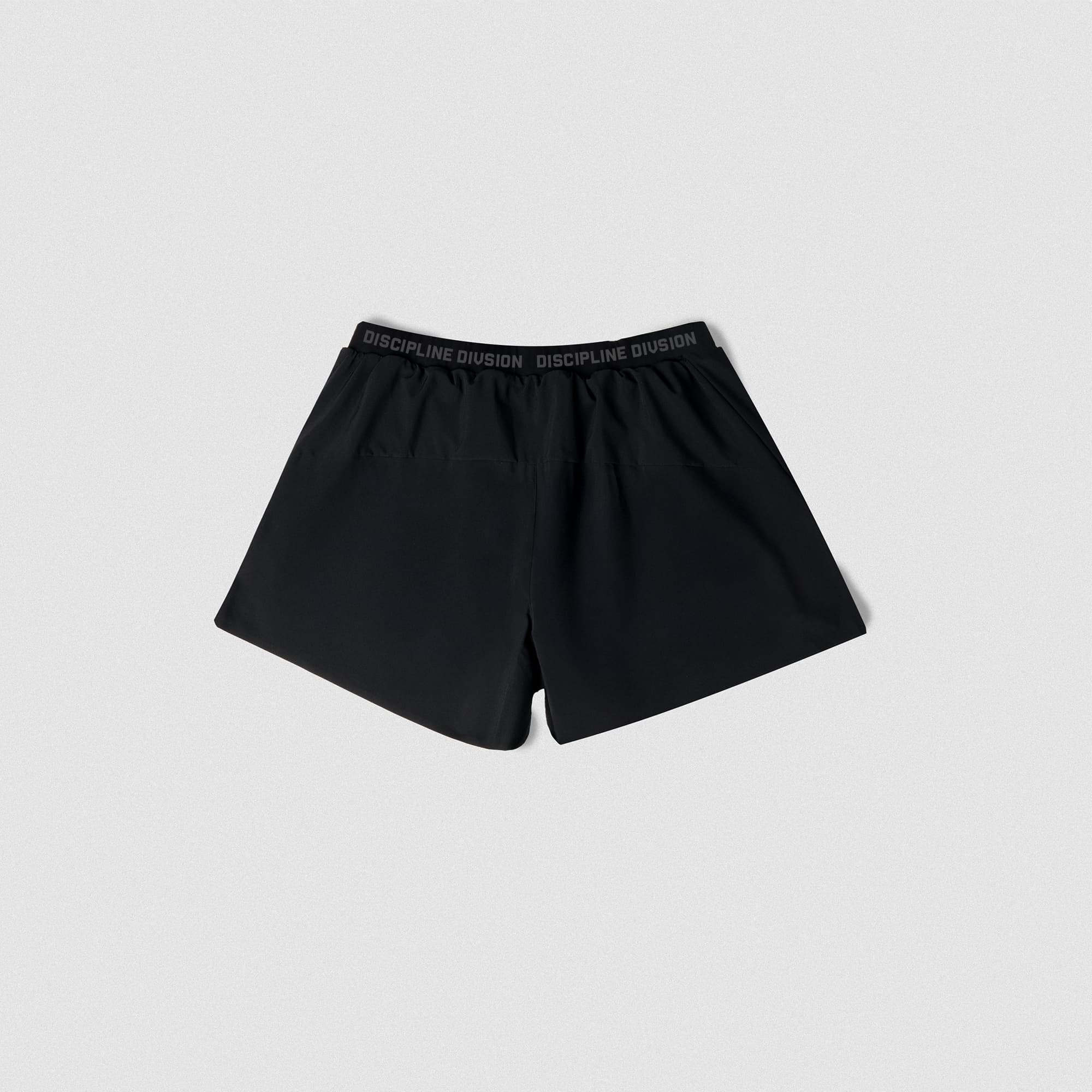 discipline division running shorts lay flat back side