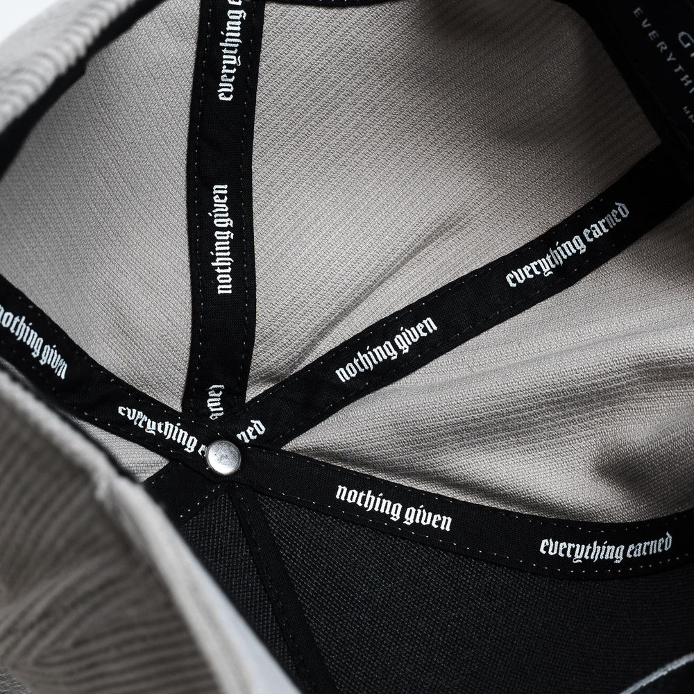 Corduroy Reapers 5-Panel Hat - Gray/White