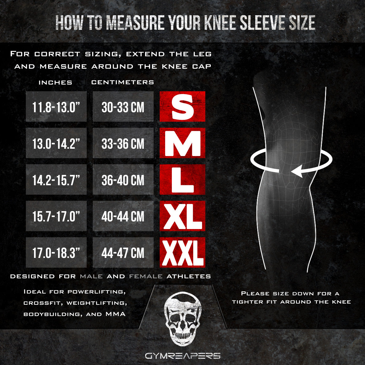 Knee Sleeve Size Chart