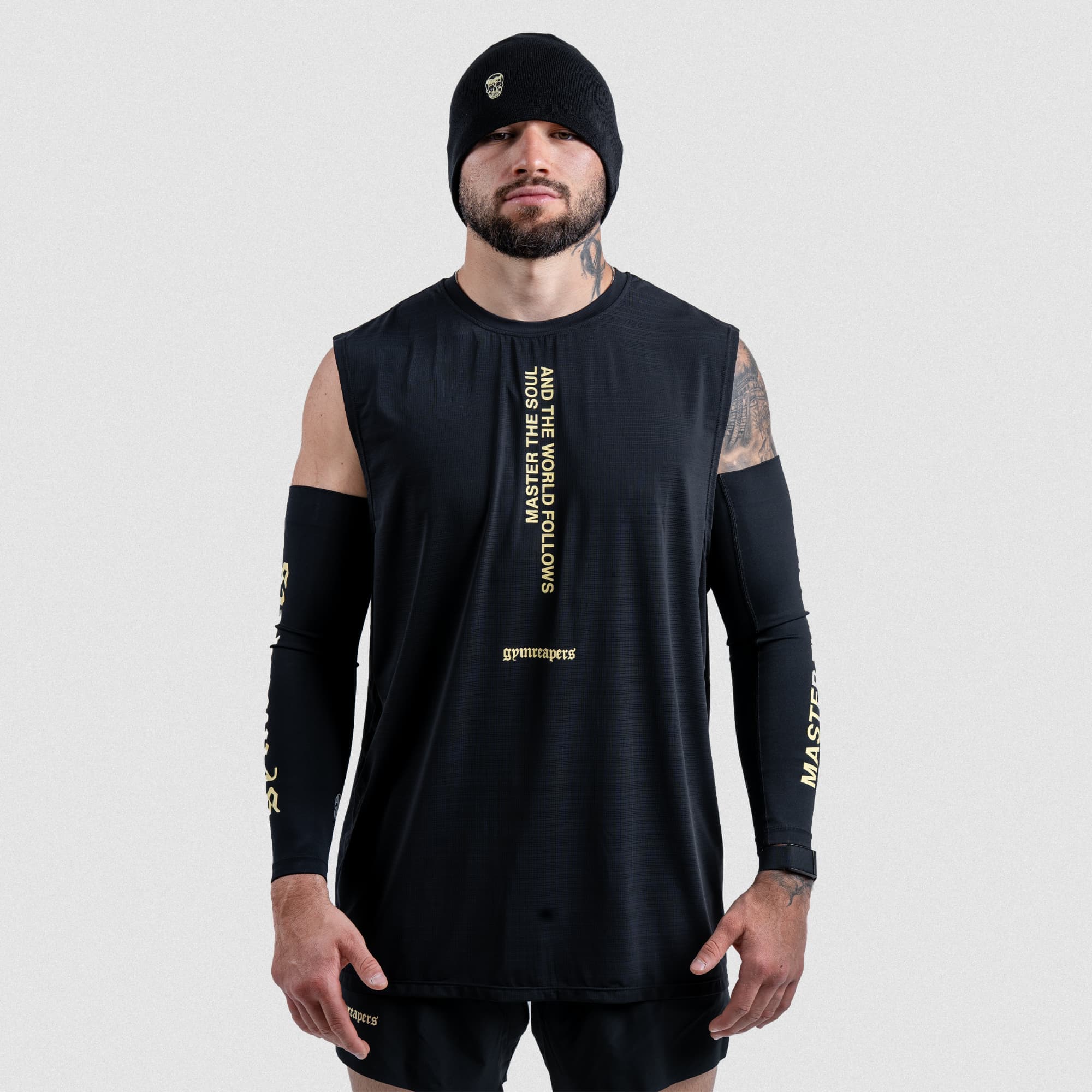 Master The Soul collection on athlete front view.