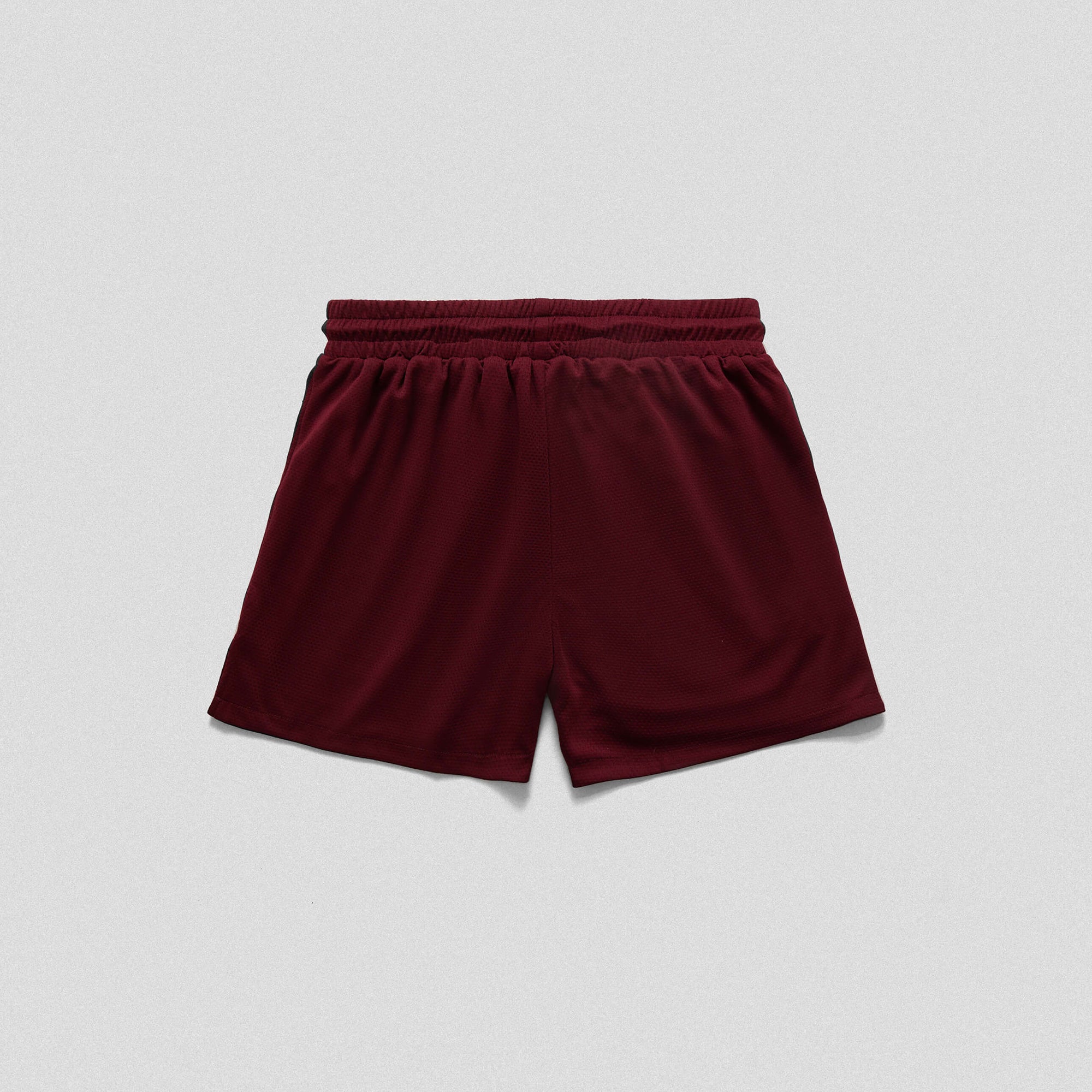 mesh shorts burgundy back