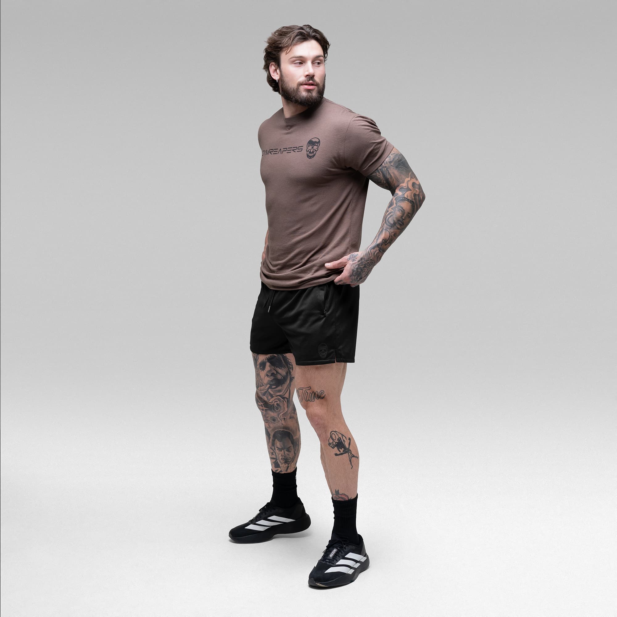 Core Skull Mesh Training Shorts - Black/Black