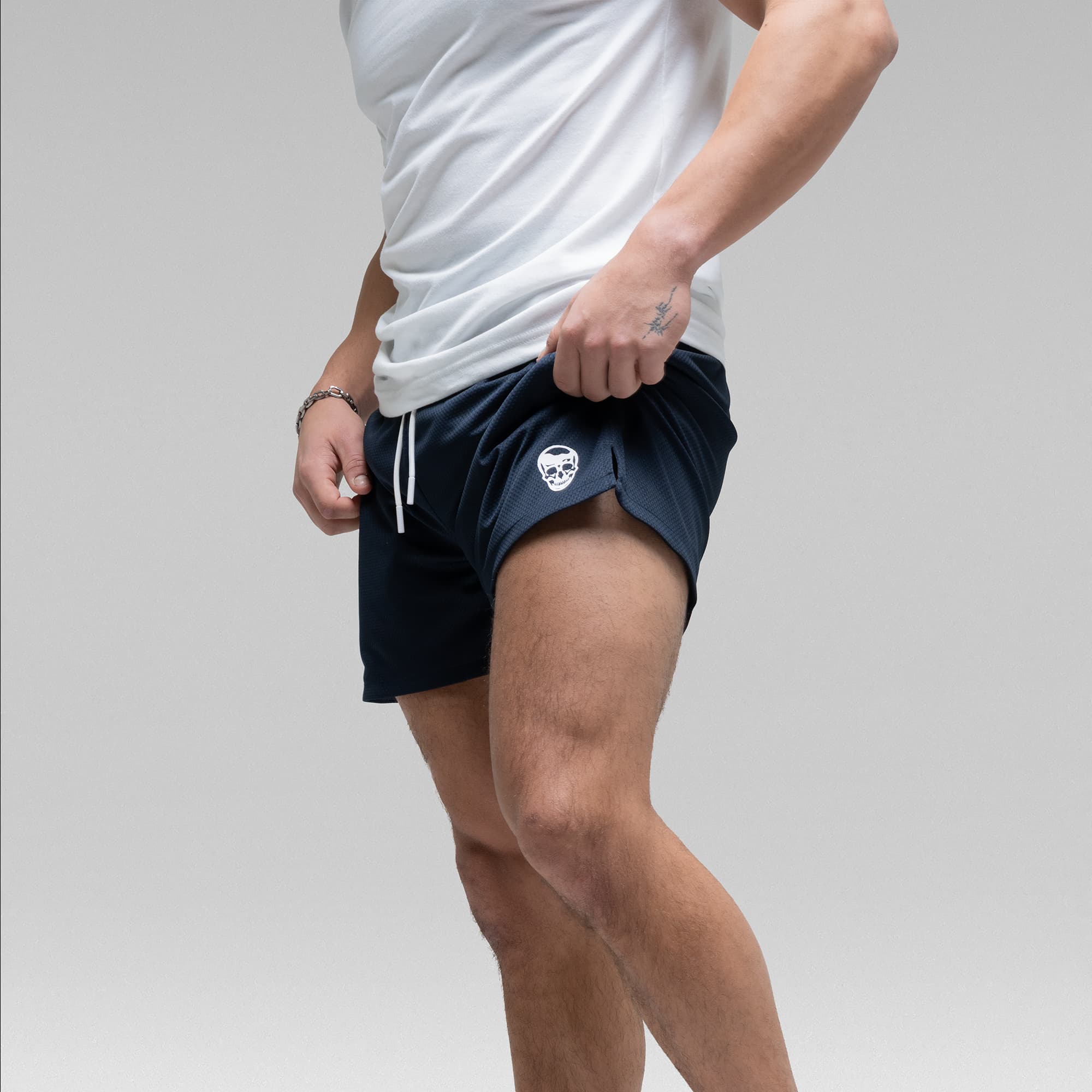 Core Skull Mesh Training Shorts - Navy