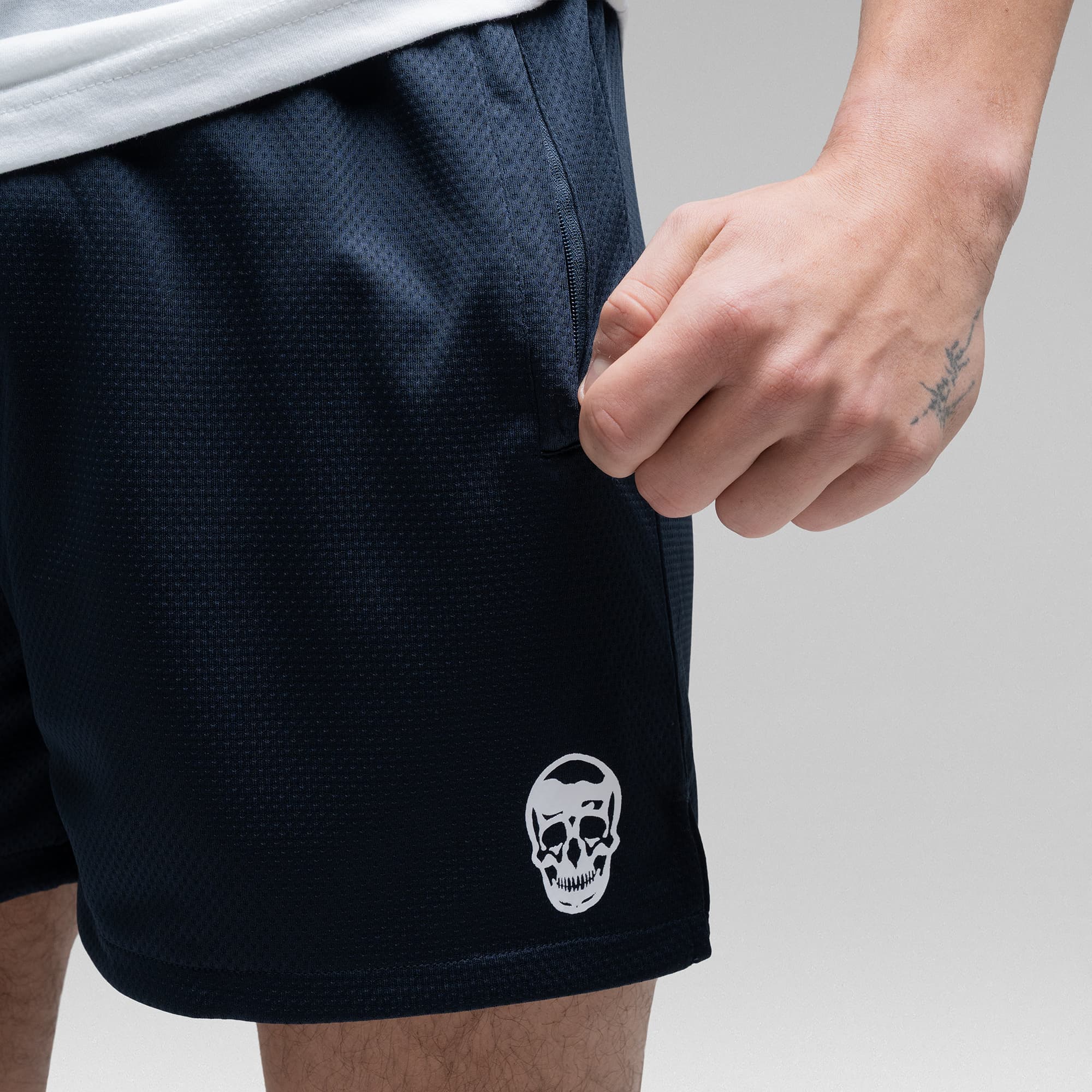 Core Skull Mesh Training Shorts - Navy