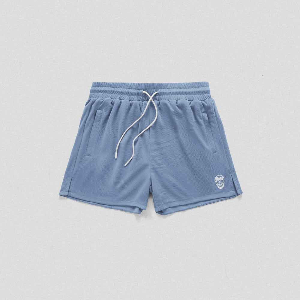 Core Skull Mesh Training Shorts - Pale Blue