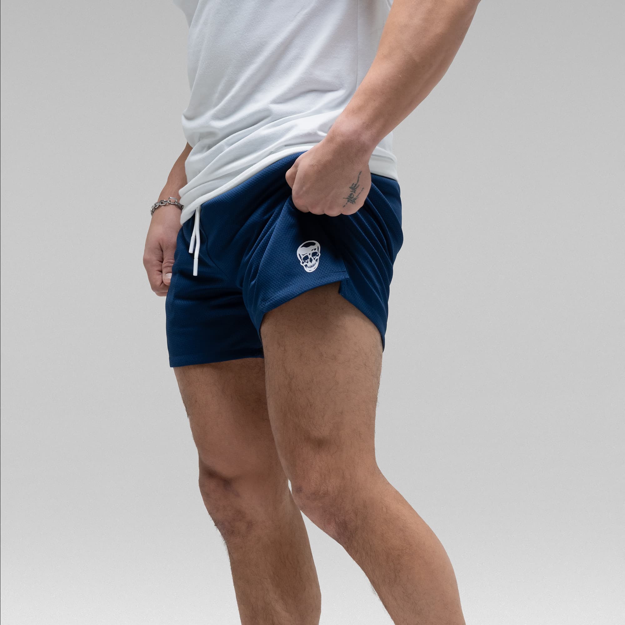 Core Skull Mesh Training Shorts - Royal Blue