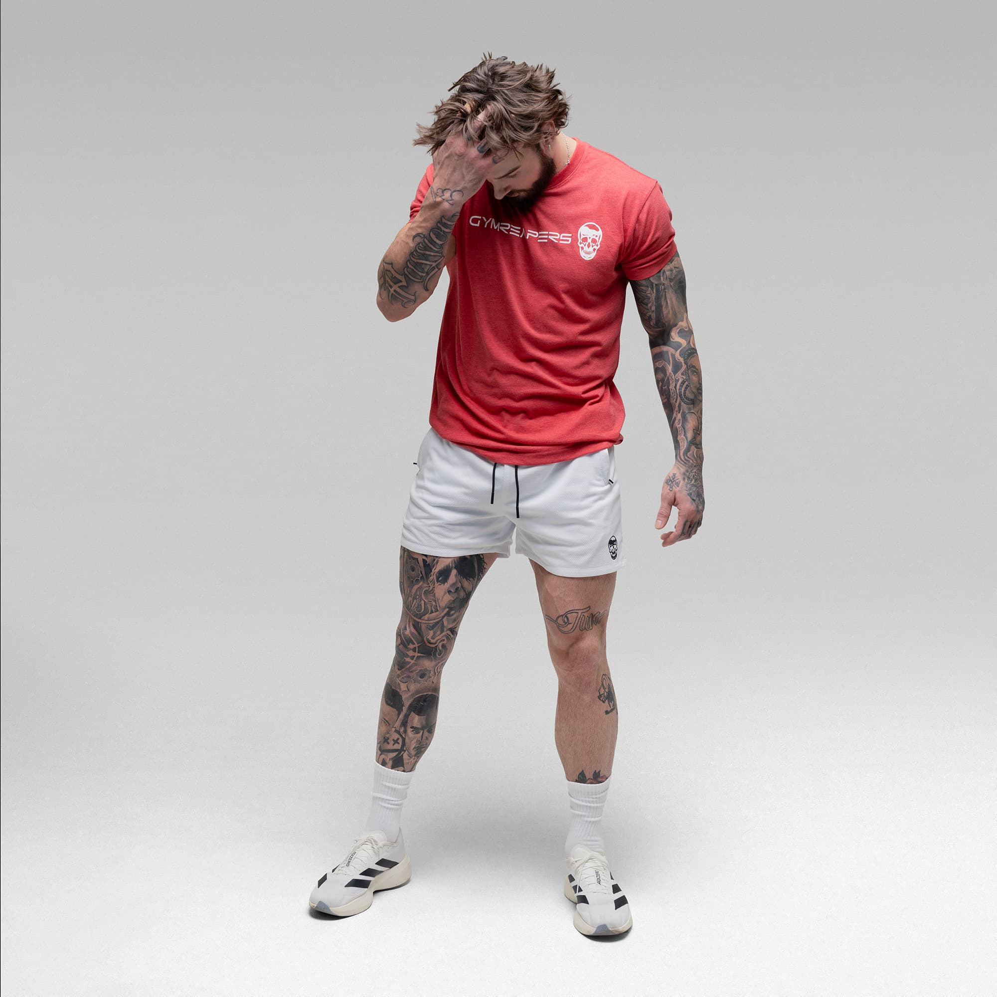 Core Skull Mesh Training Shorts - White