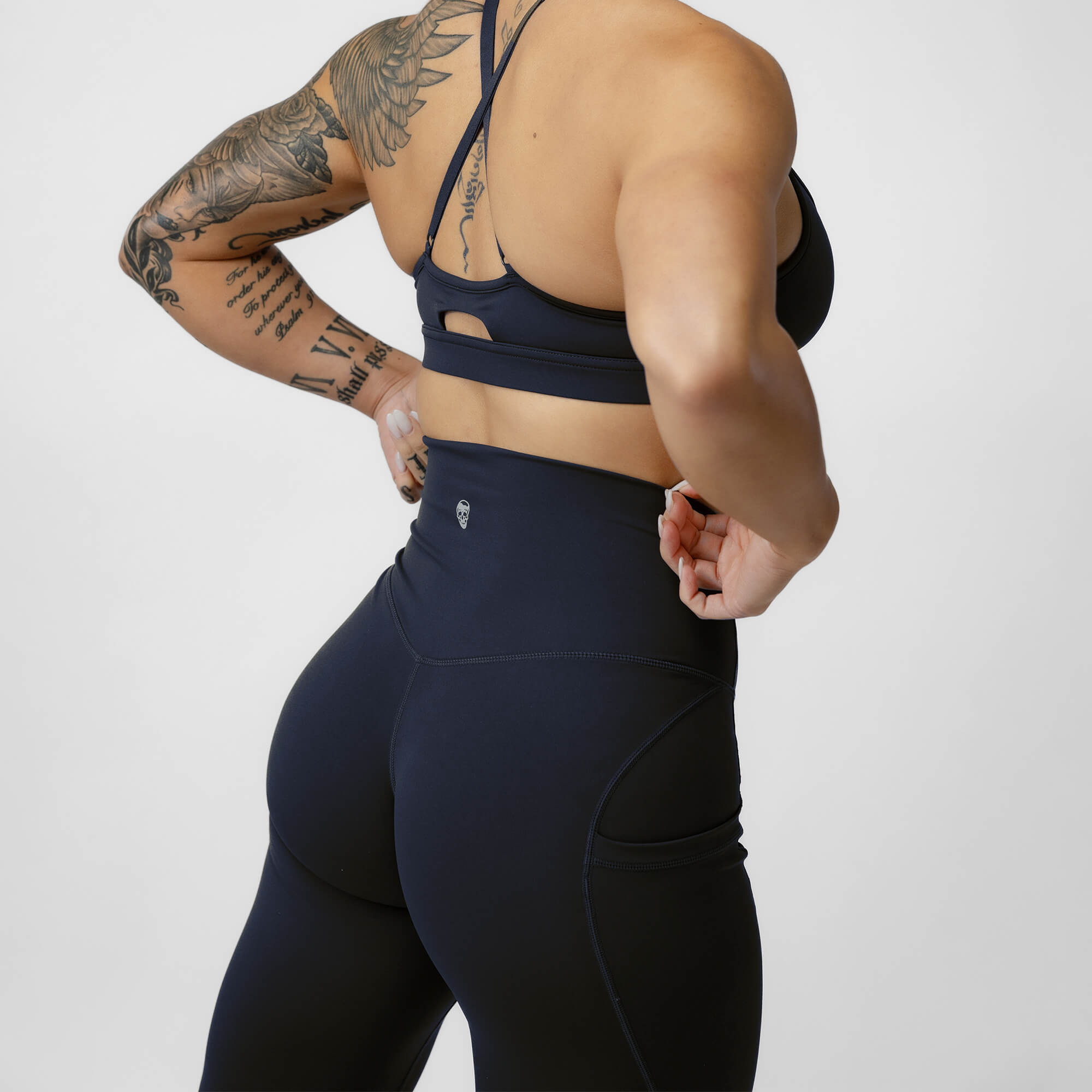 midnight navy victory legging back