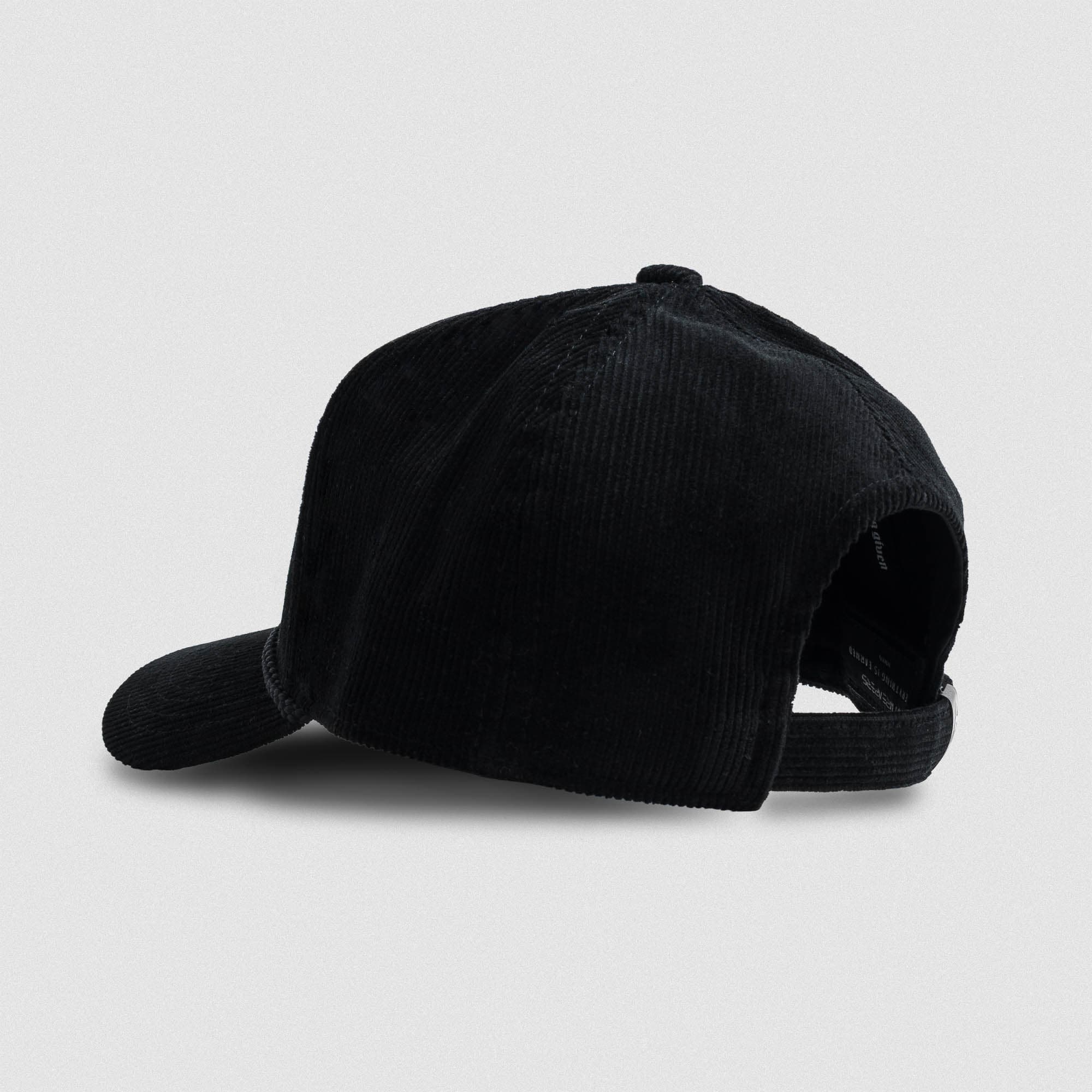 Corduroy Reapers 5-Panel Hat - Black/Black
