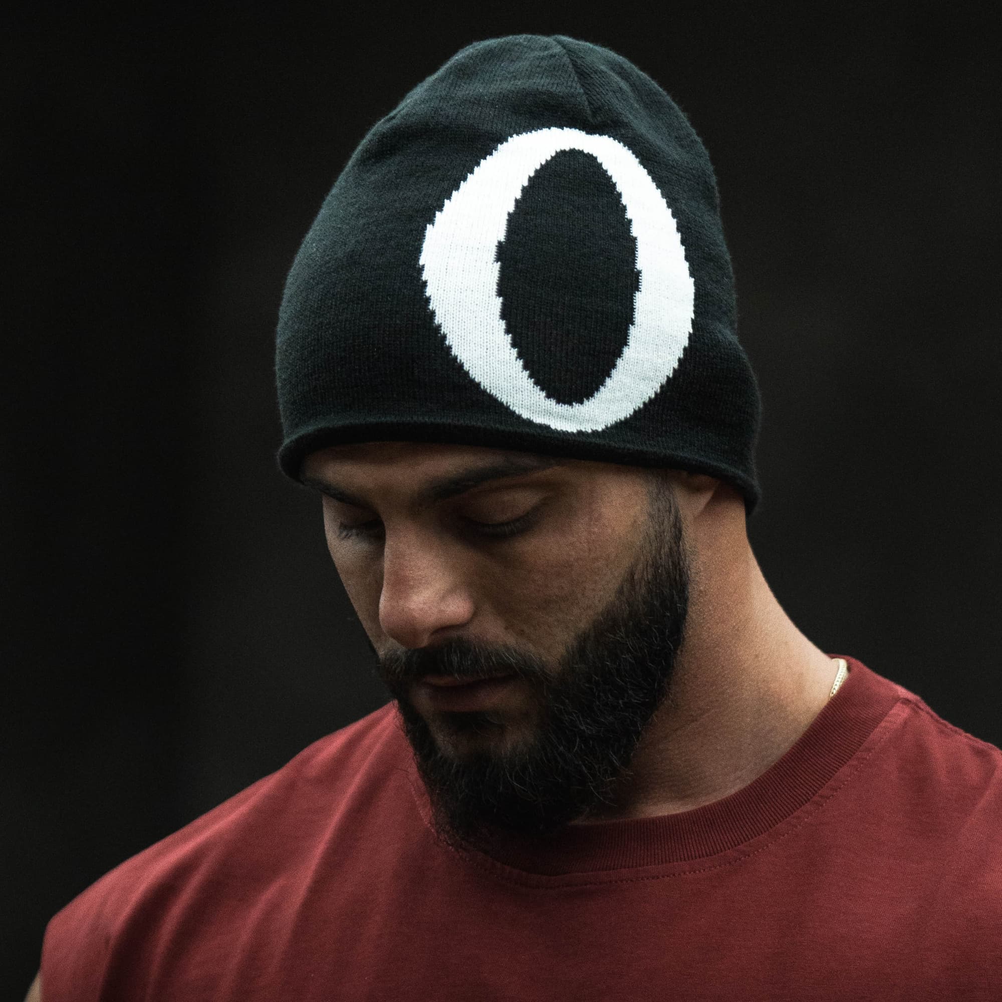 olympia skull cap on body close up