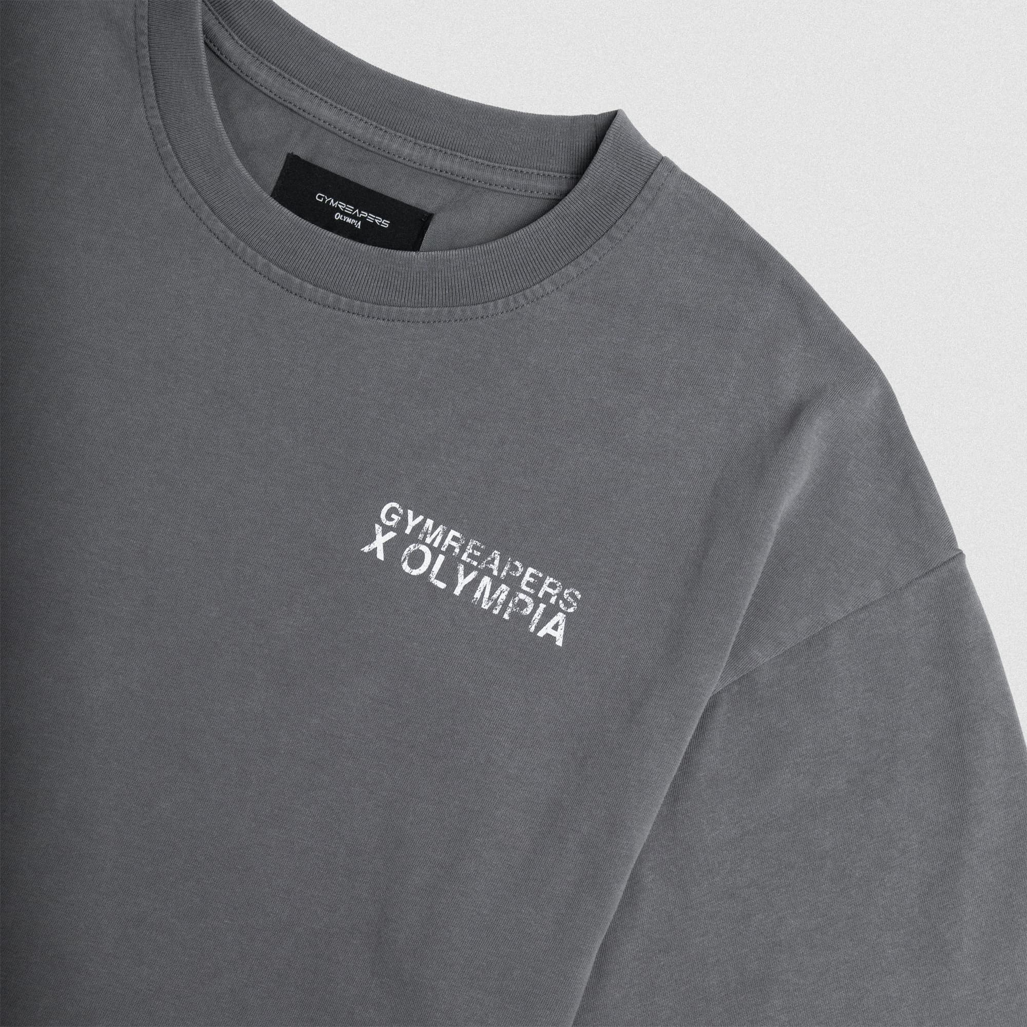 GRxO Lifting Club Tee lay flat close up of chest logo