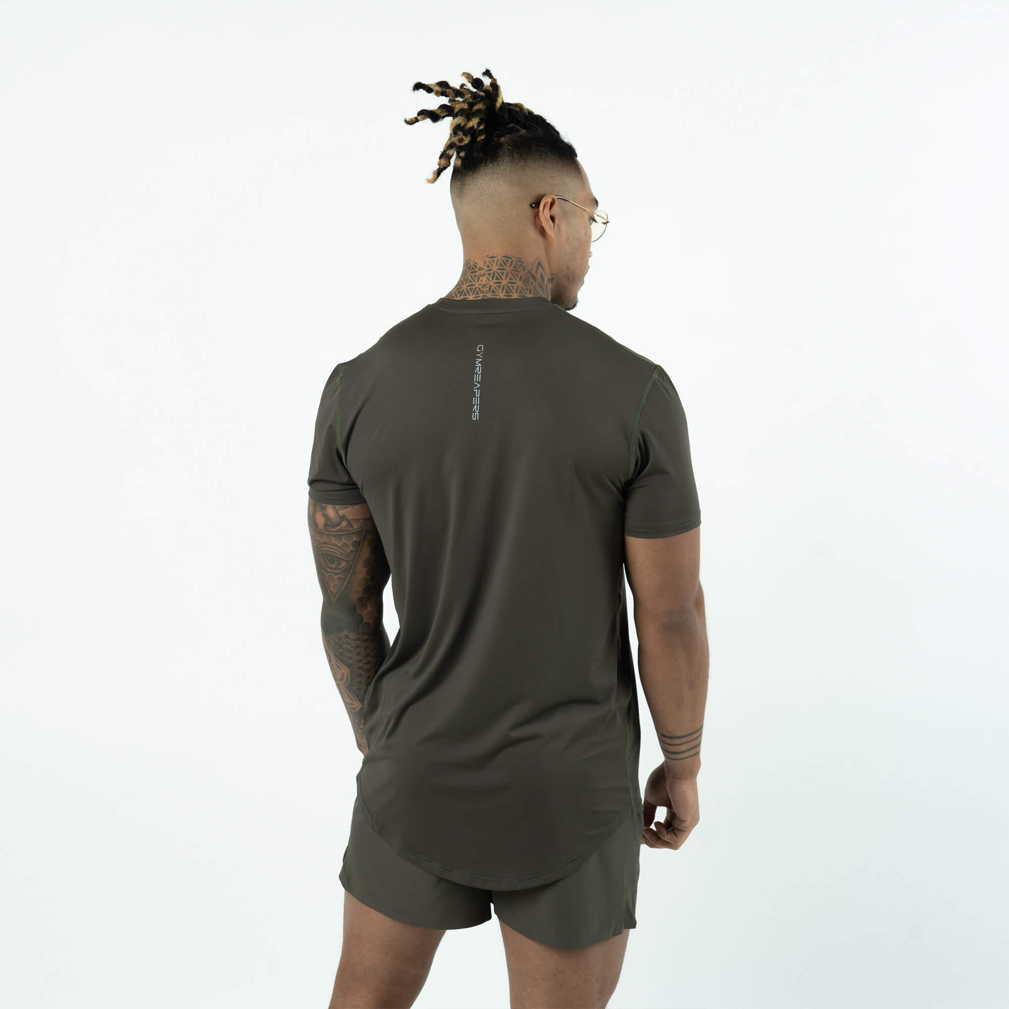 performance short sleeve od green back