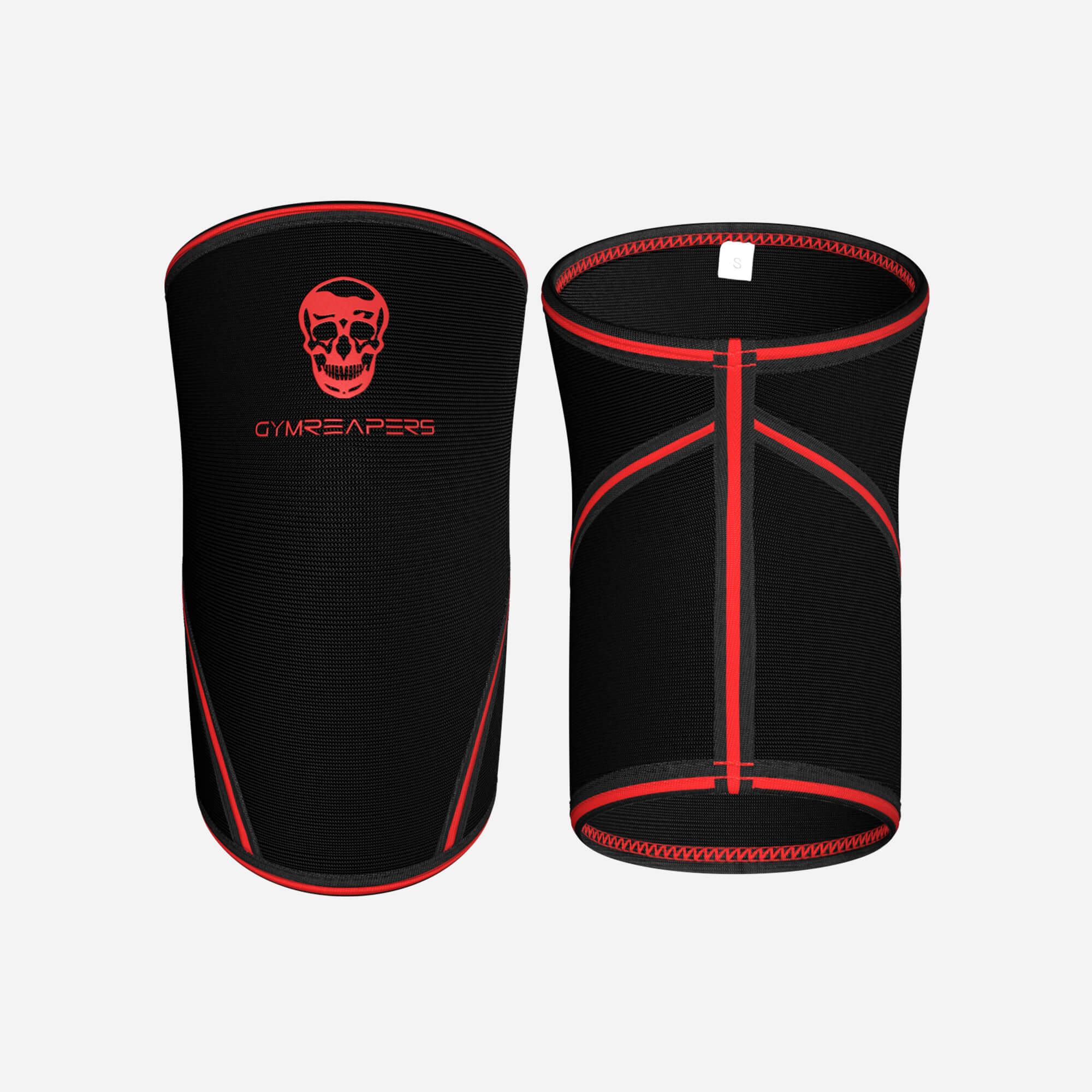 7mm knee sleeves red front back