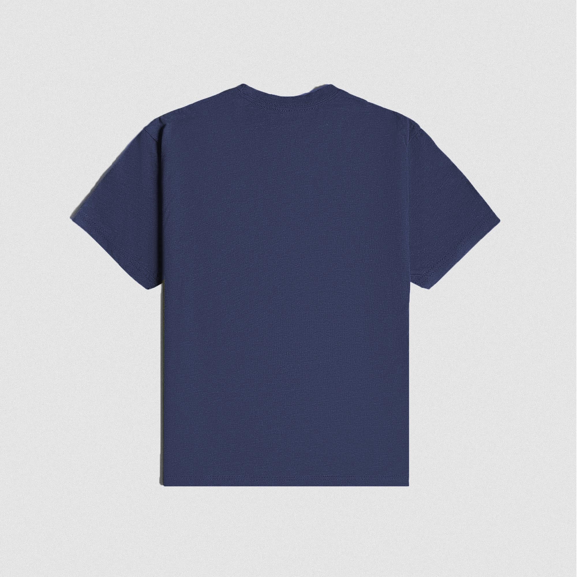 Royal Blue Reaper Tee lay flat back view