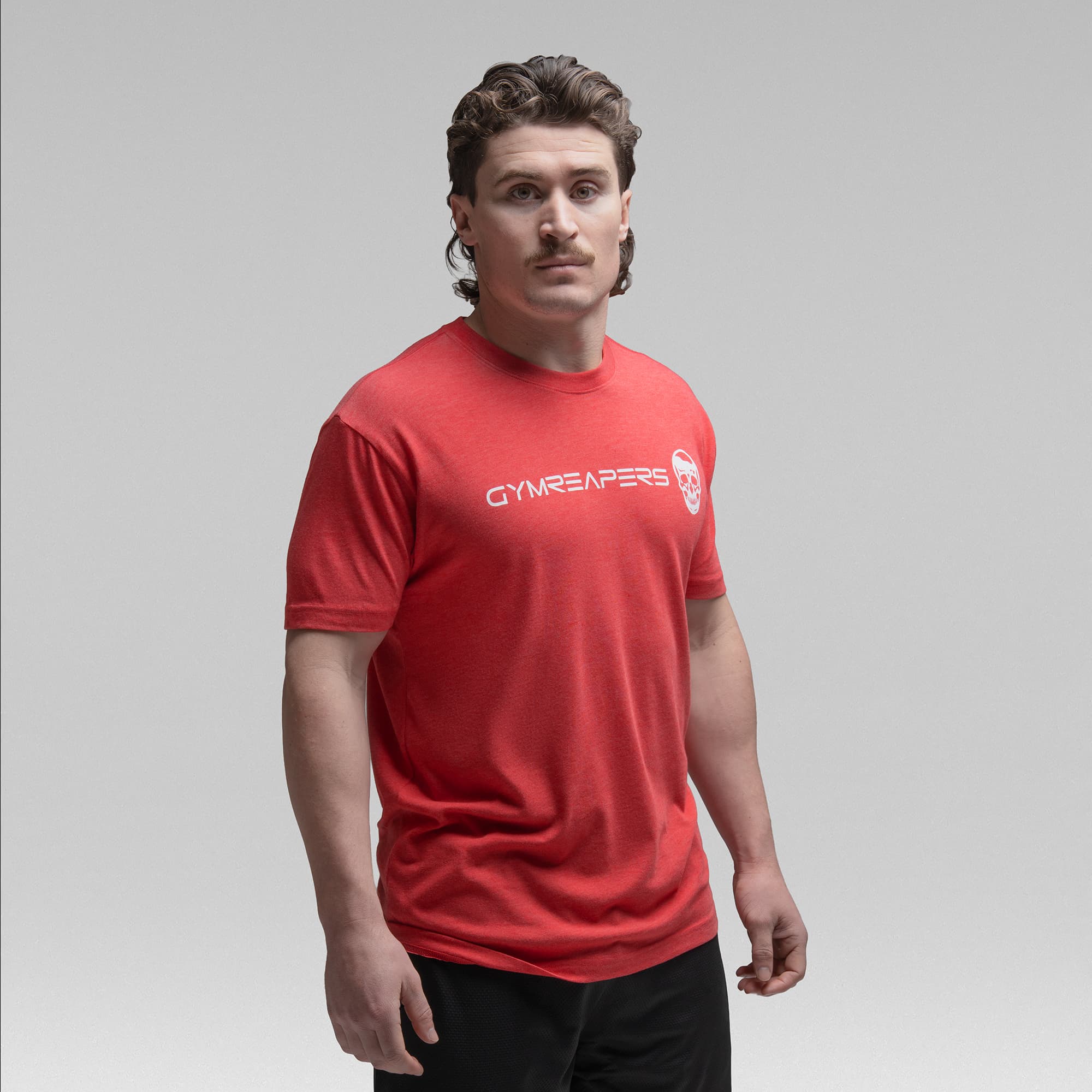 Active Tri-Blend Basic Tee - Red/White
