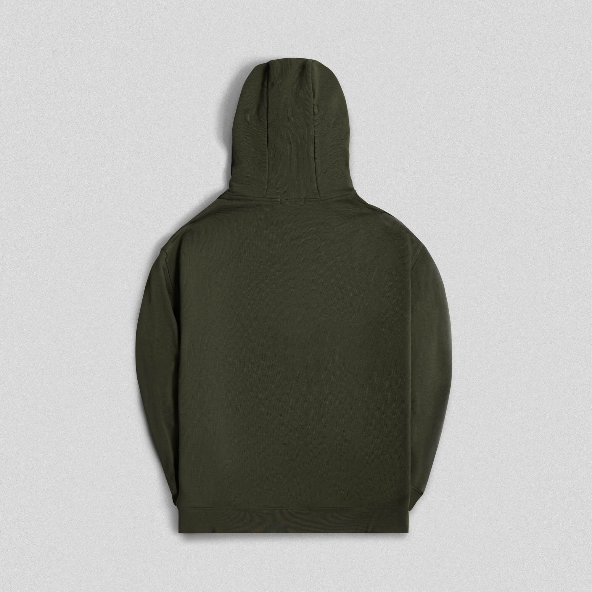 ascend hoodie od green back