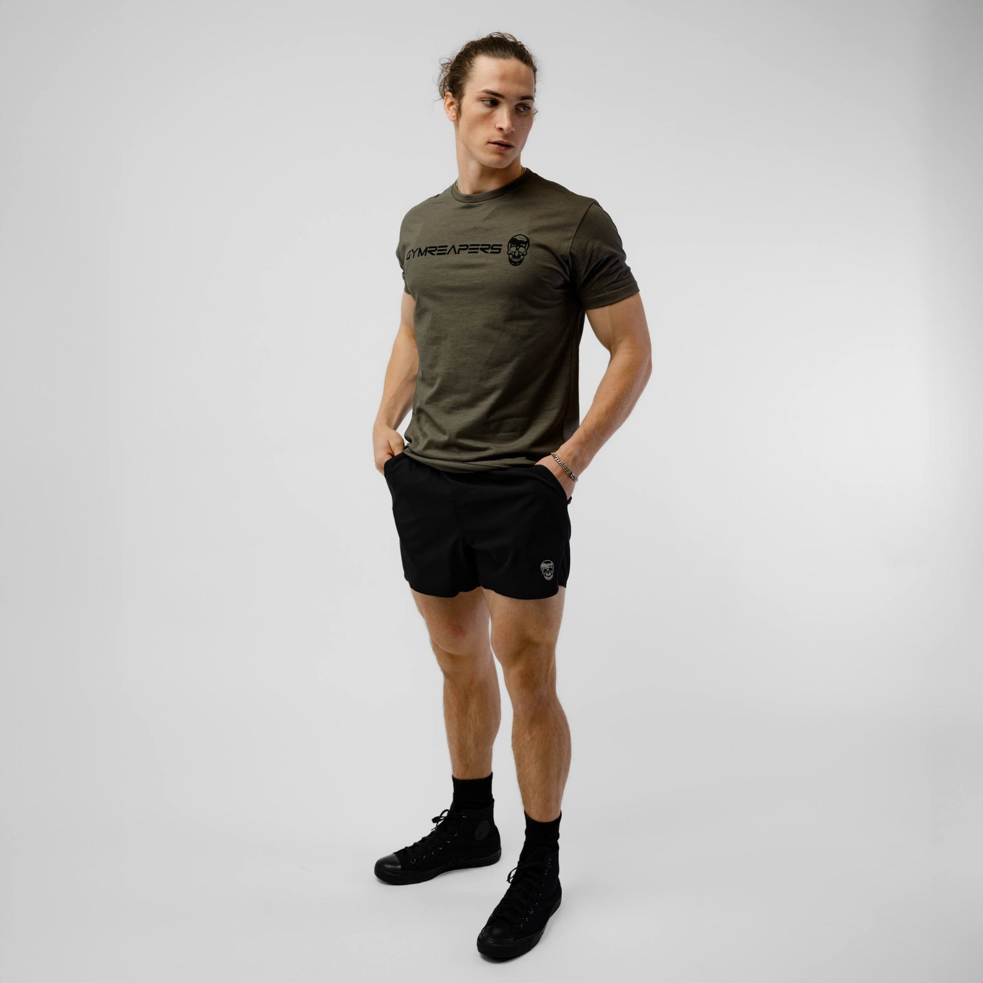 basic shirt ranger green black front lifestyle full