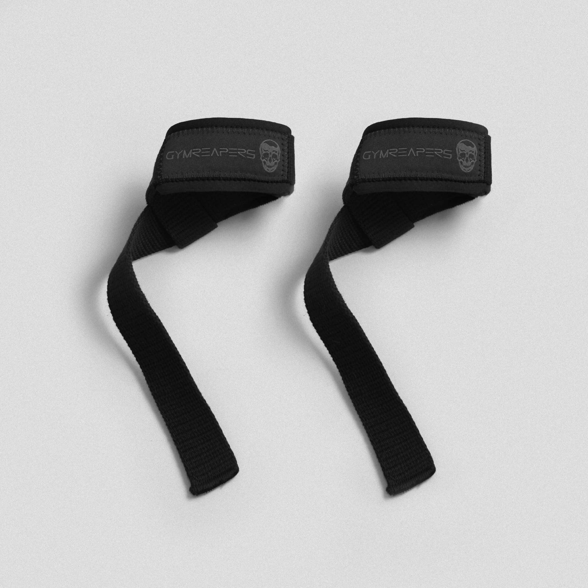 black black lifting straps both wrapped