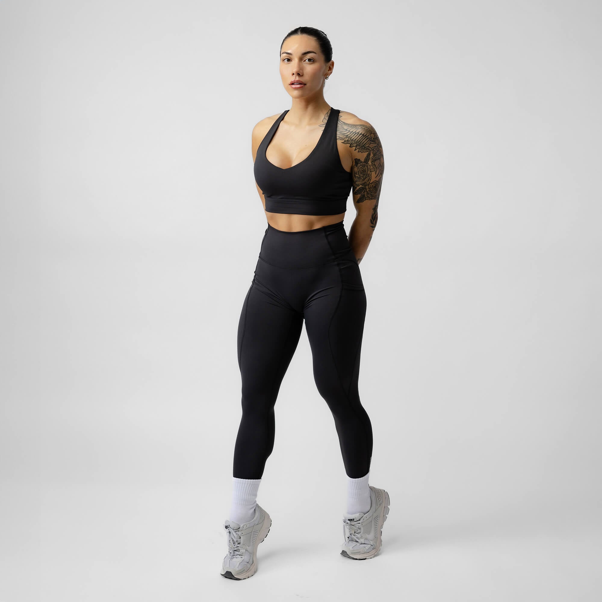 Fast Track No Ride Ankle Biter Leggings, Black