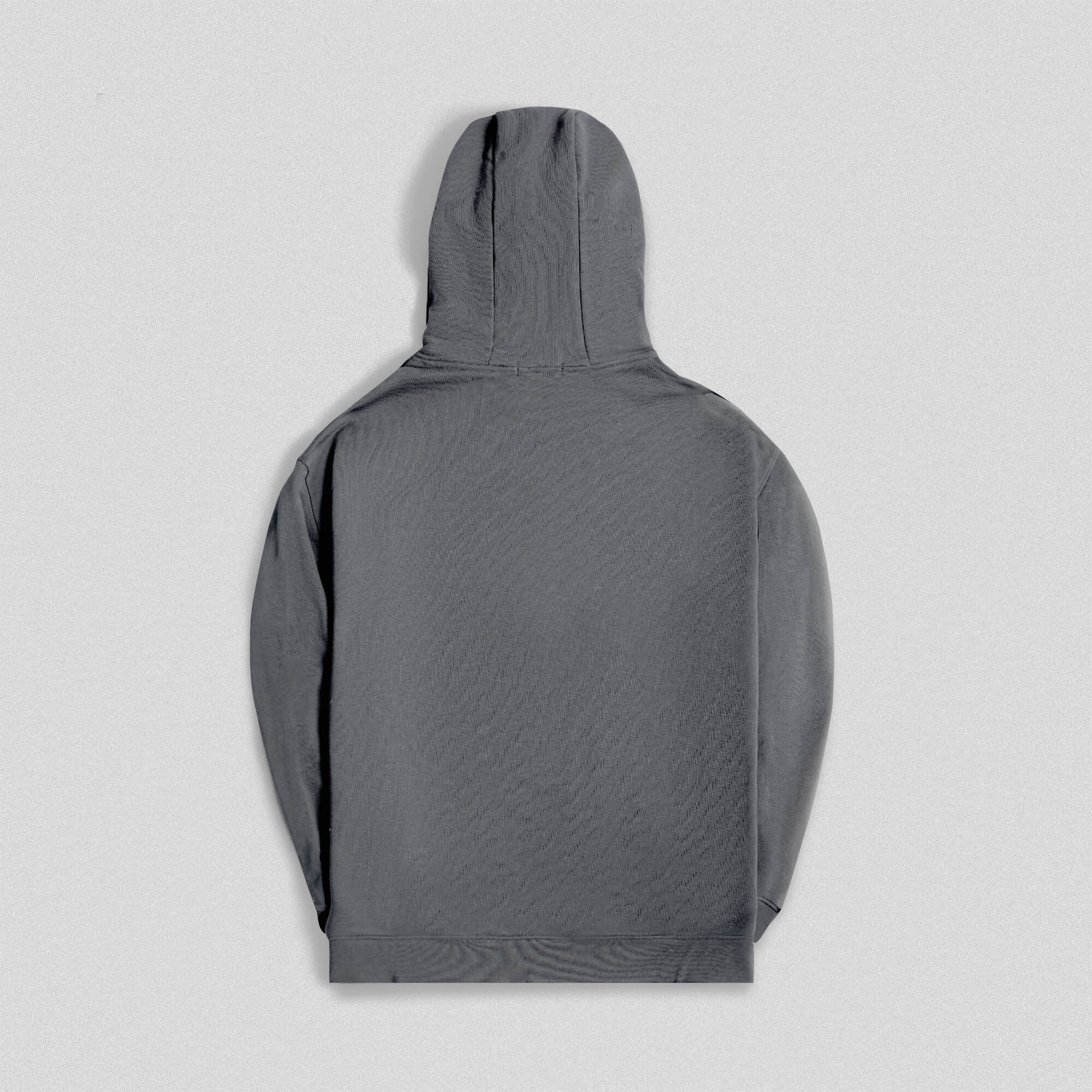 charcoal ascend mockneck hoodie back