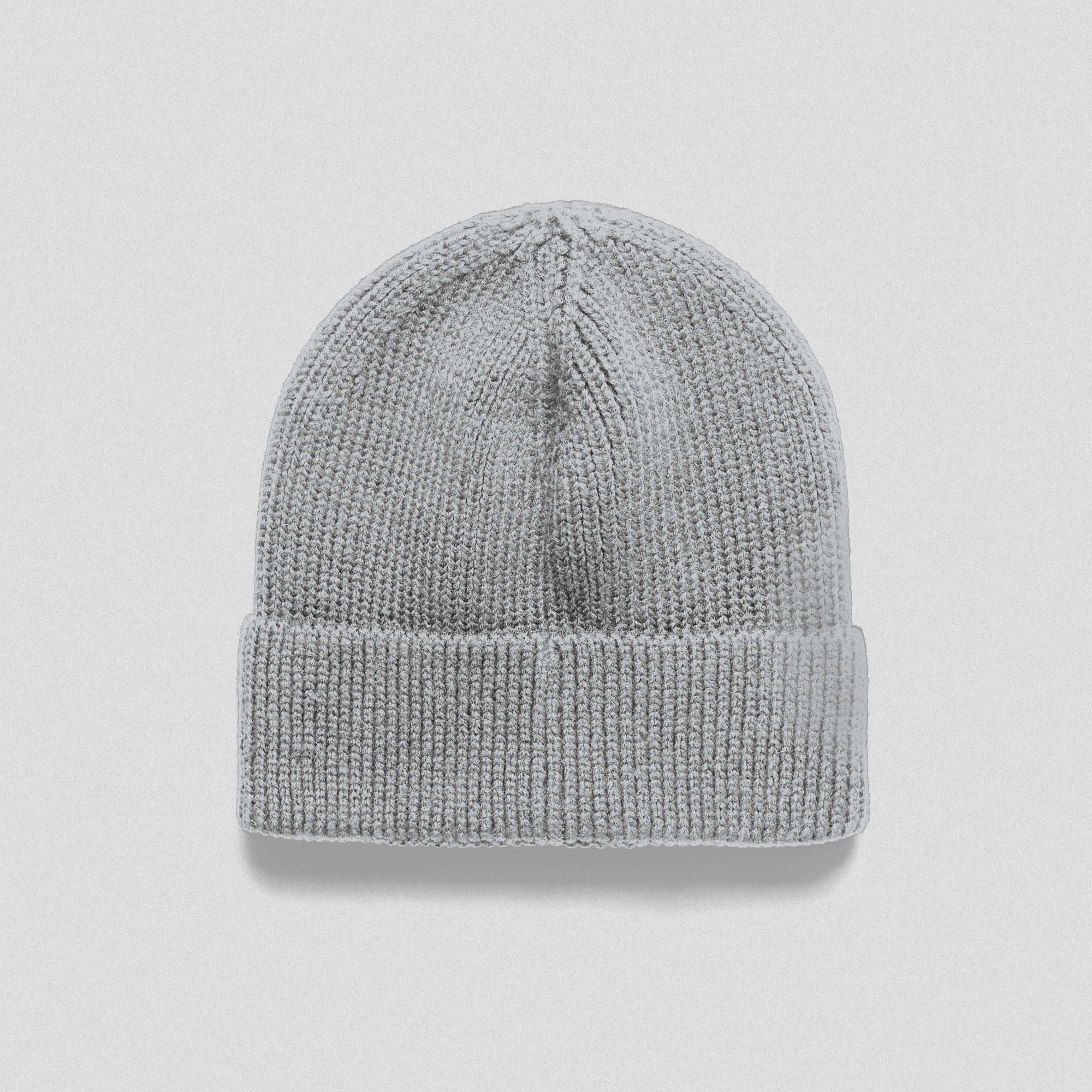 gray beanie back