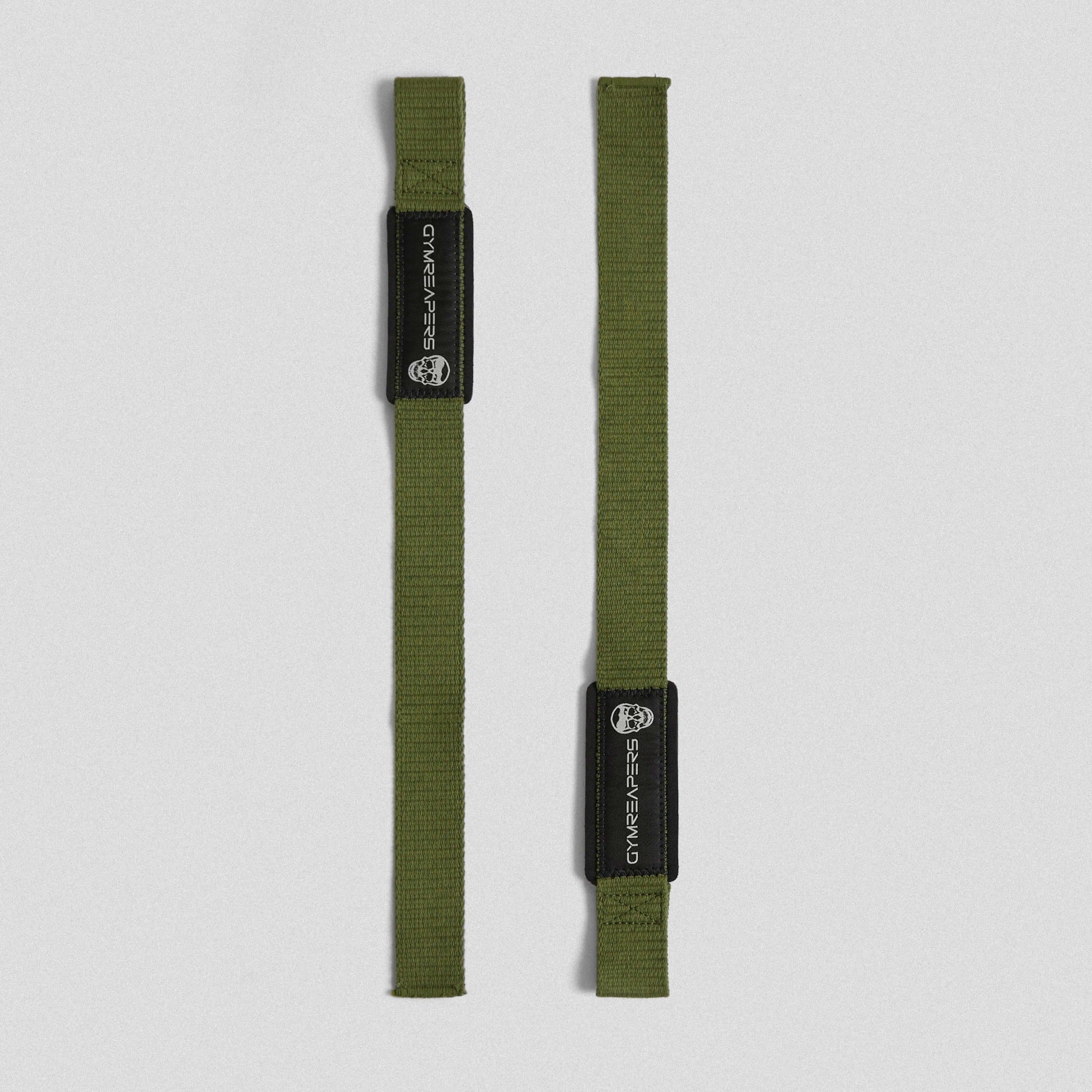 green lifting straps flat