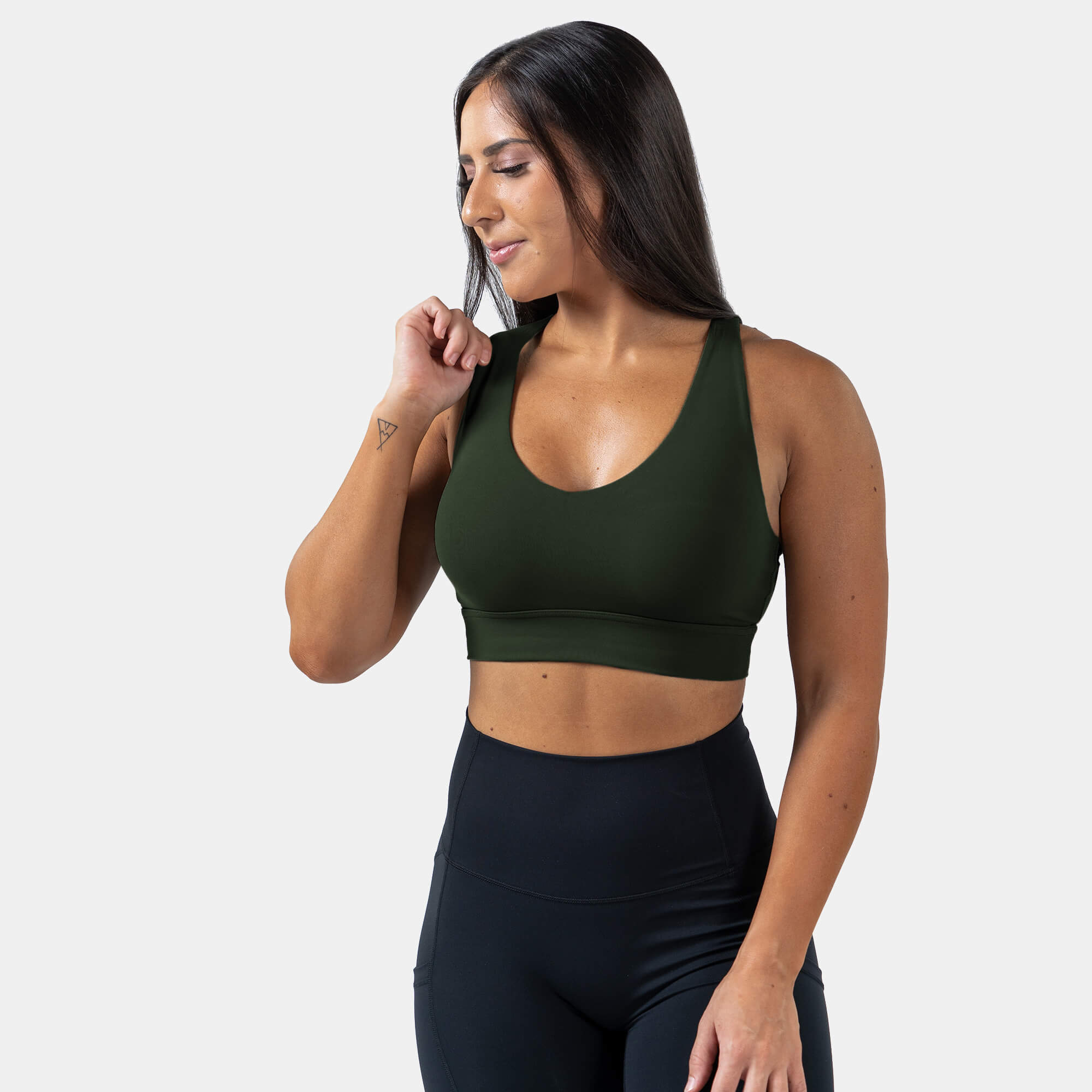 harmony bra forest green front